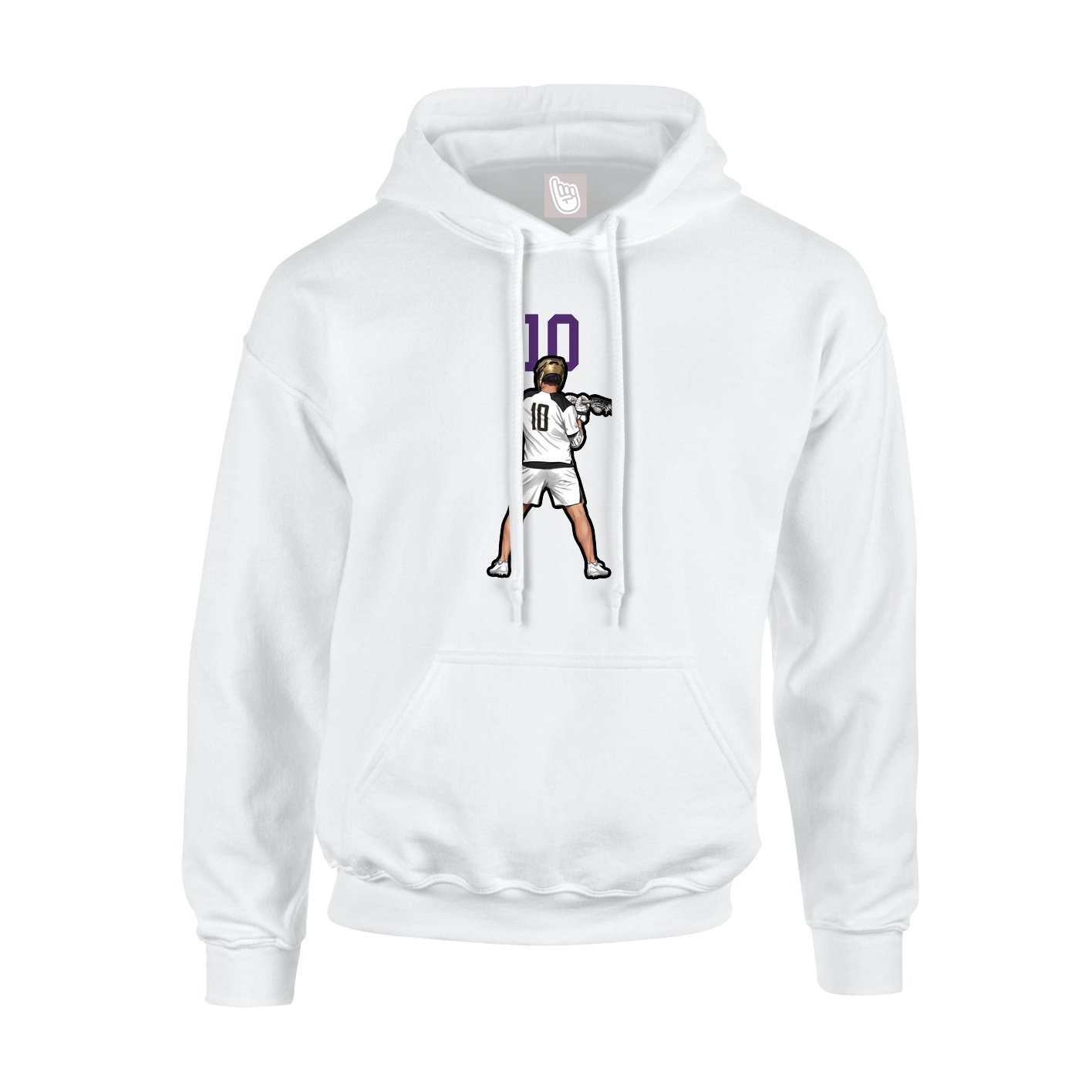 Hoodie — Number Top in White