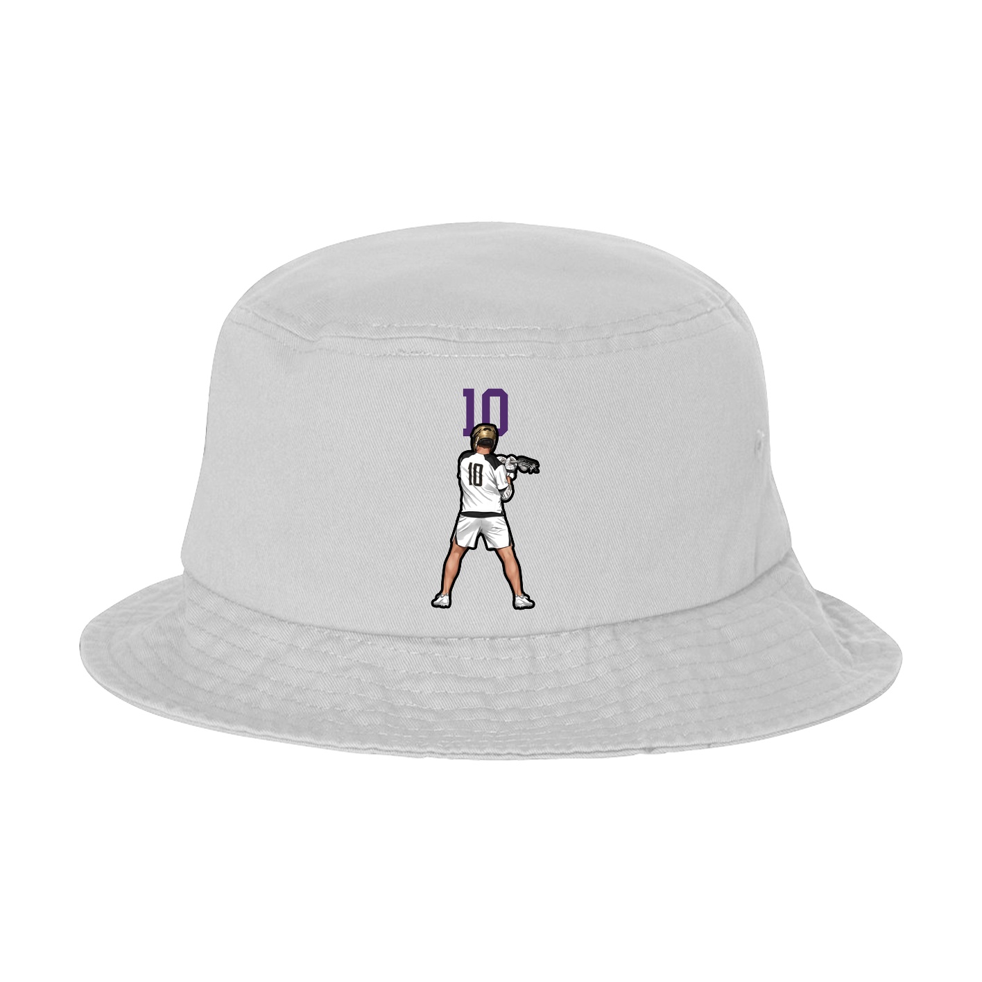 Bucket Cap — Number Top in White