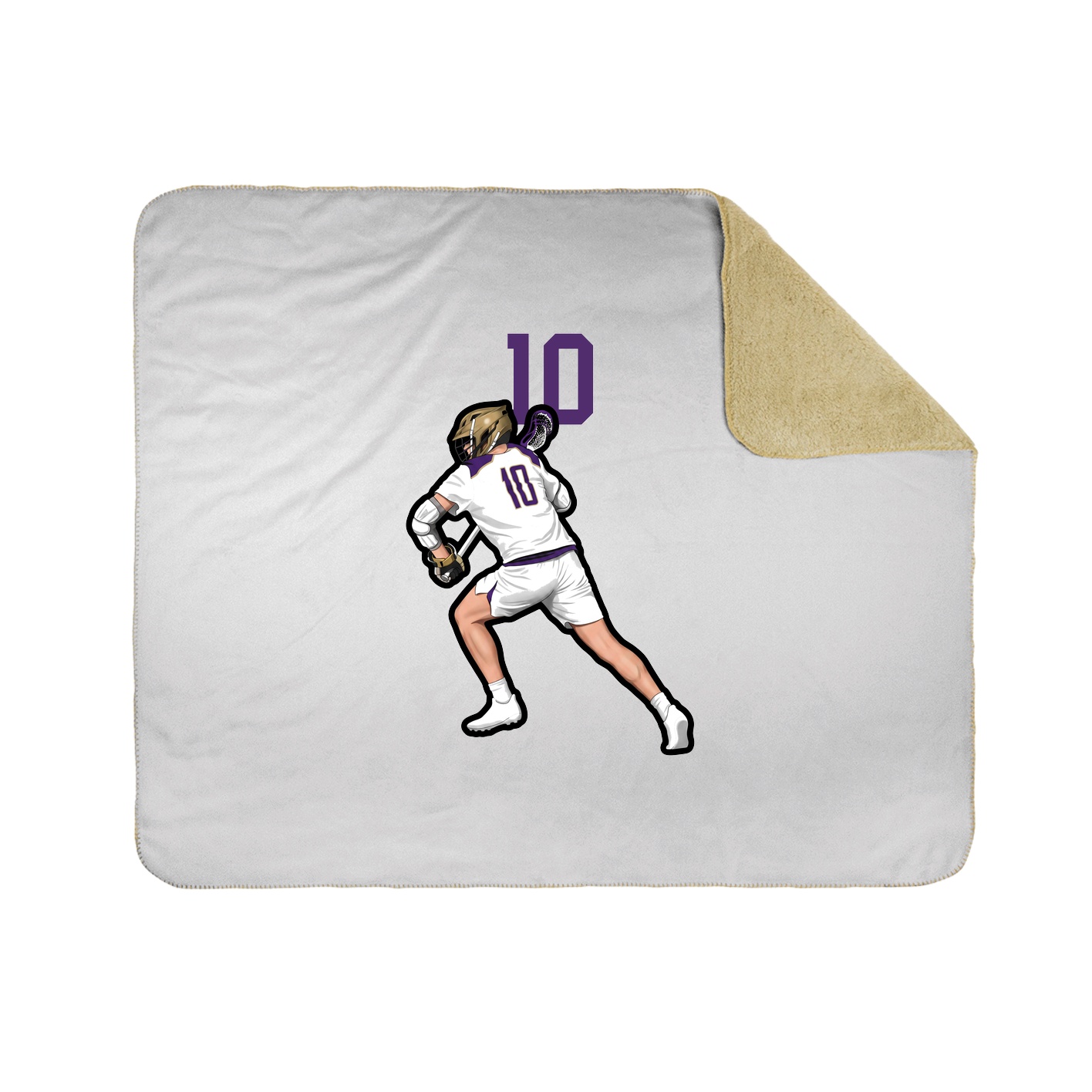 Throw Blanket — Number Top in White