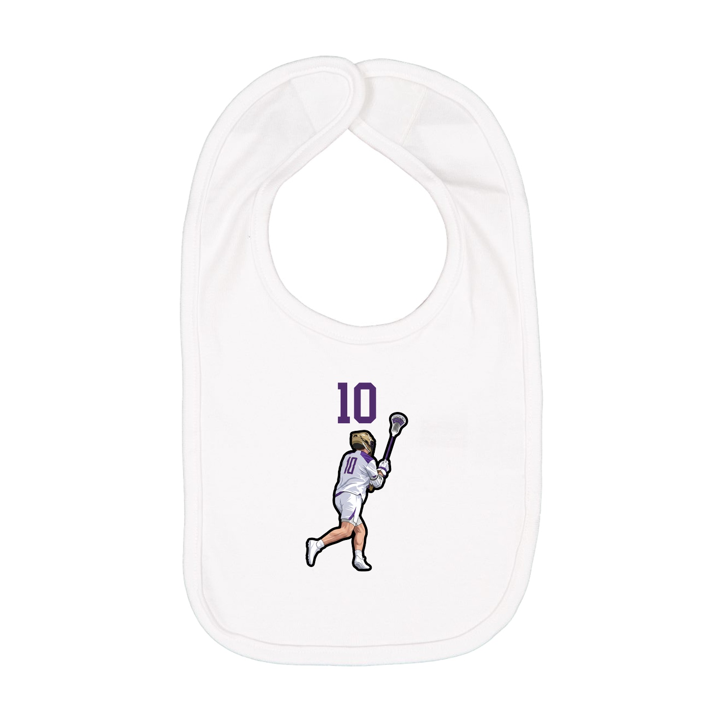 Infant Bib — Number Top in White