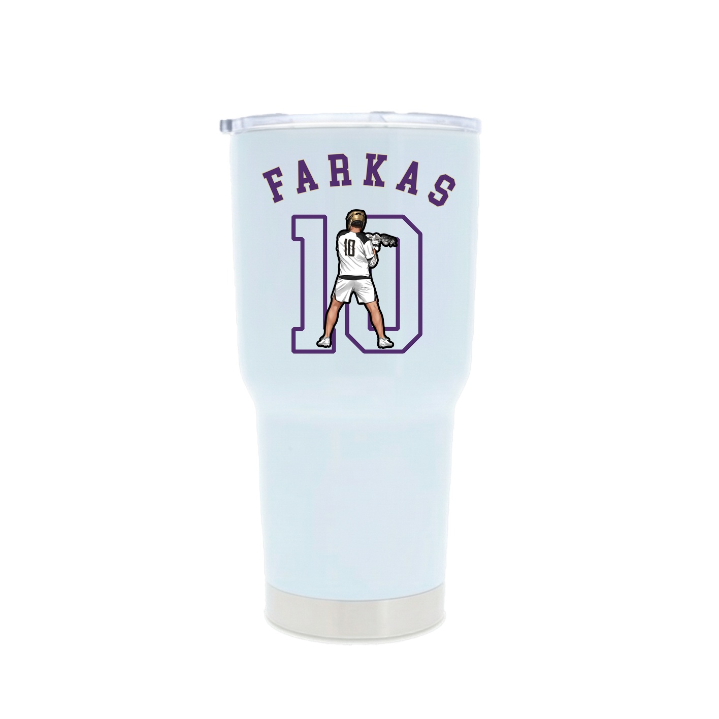 30oz Stainless Steel Tumbler — Shirsey Arch in White