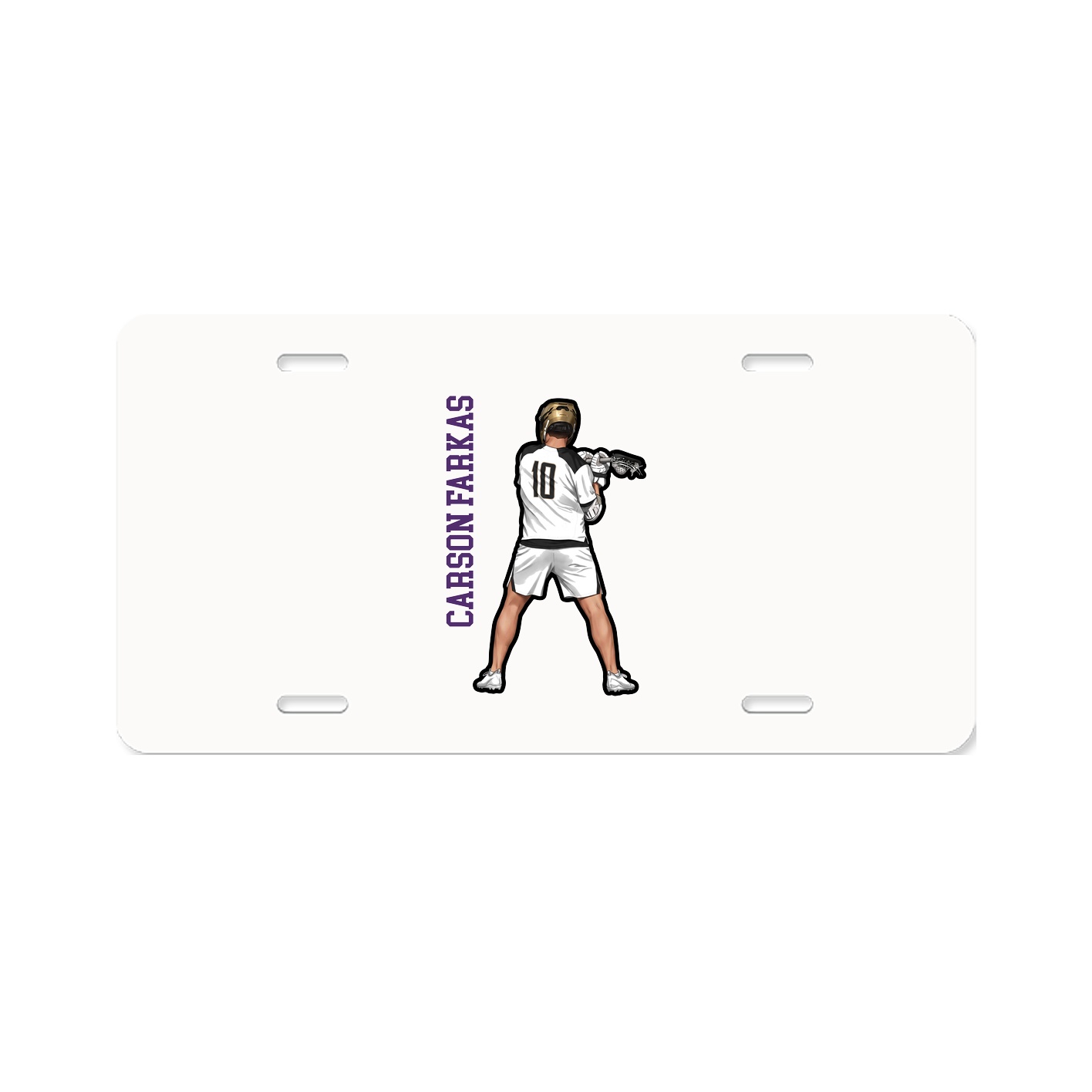 License Plate — Name Vertical in Classic