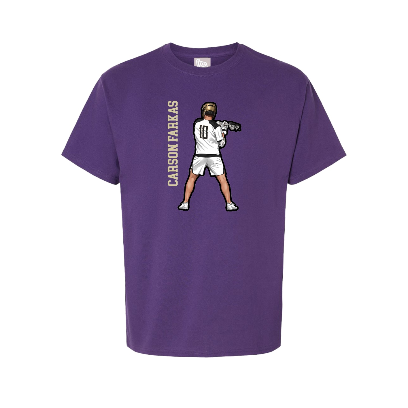 Youth Tee — Name Vertical in Purple