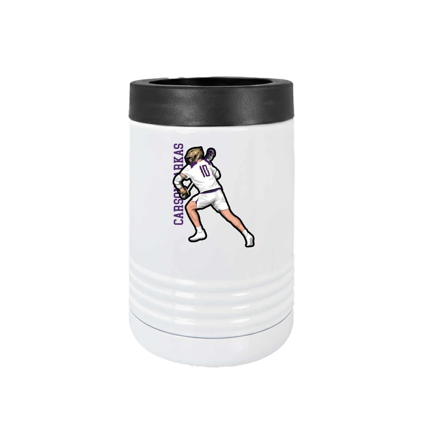 Beverage Holder — Name Vertical in White