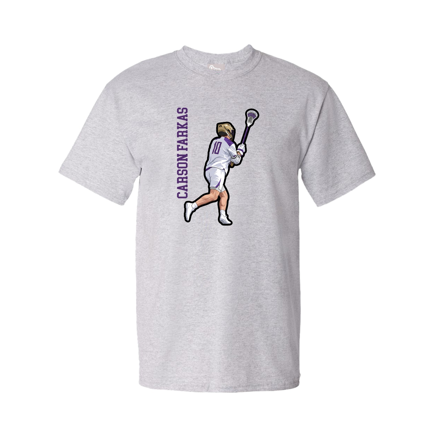 Tee — Name Vertical in Grey