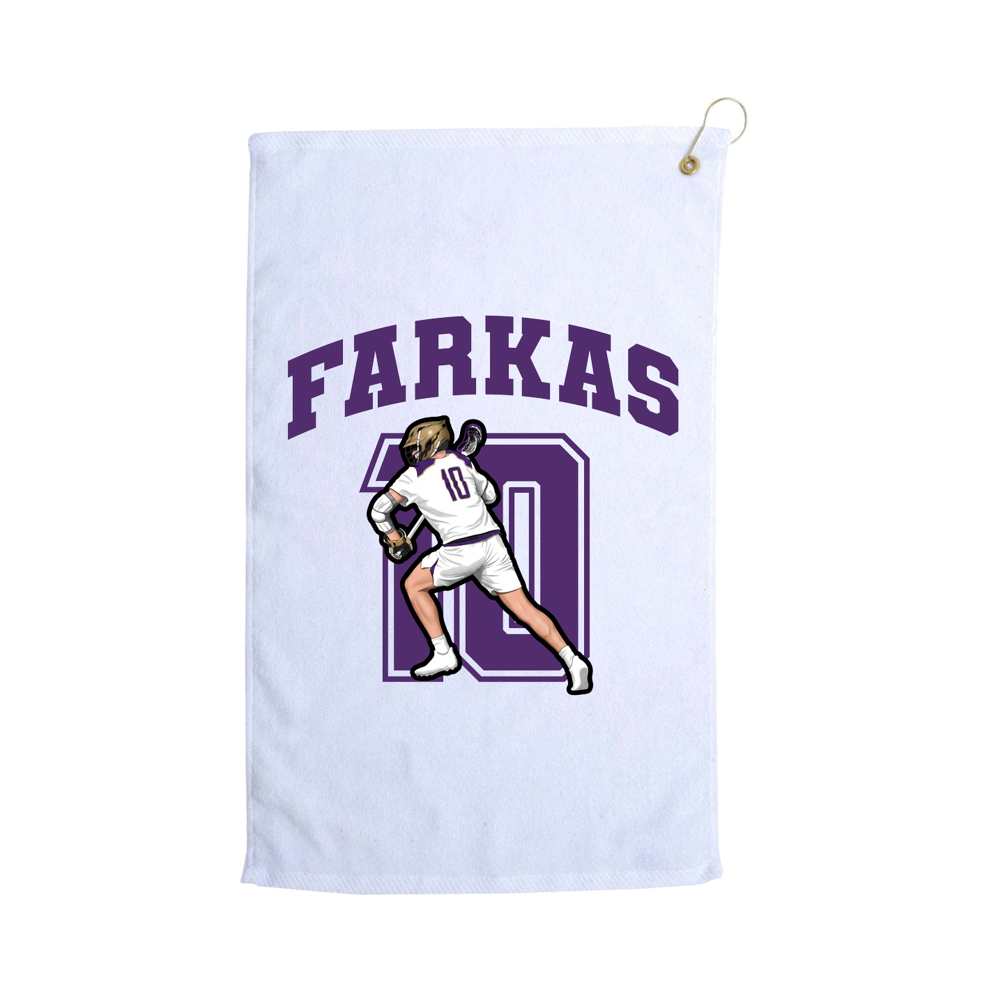 Golf Towel — Number in White