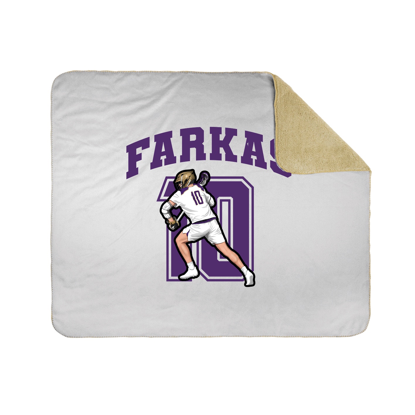 Throw Blanket — Number in White
