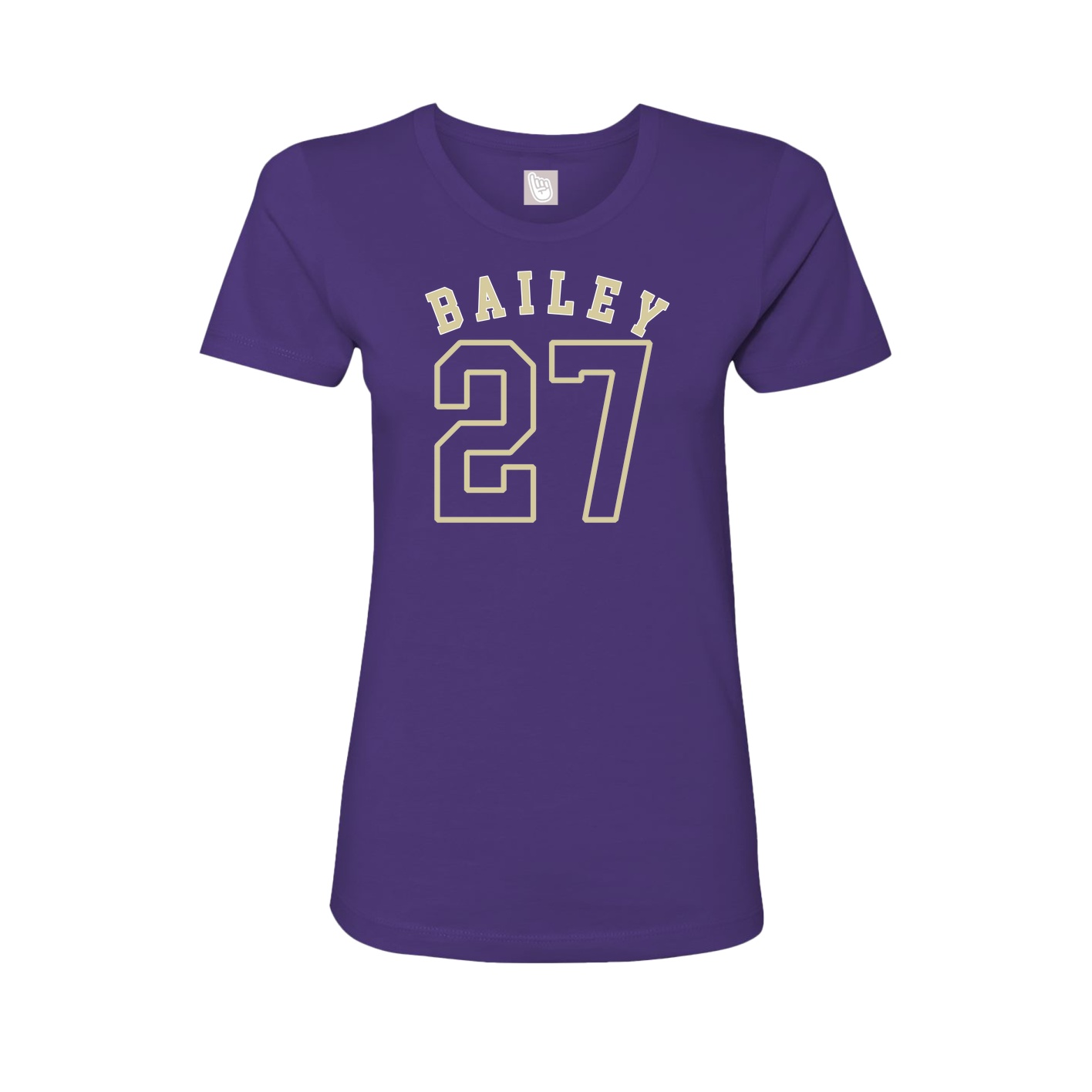 Fitted Women's Tee — Shirsey Arch in Purple