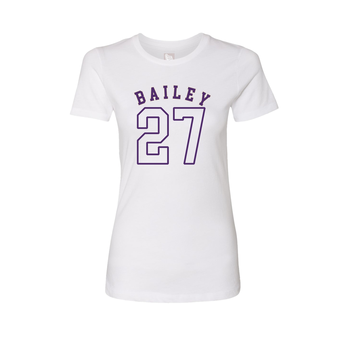 Fitted Women's Tee — Shirsey Arch in White