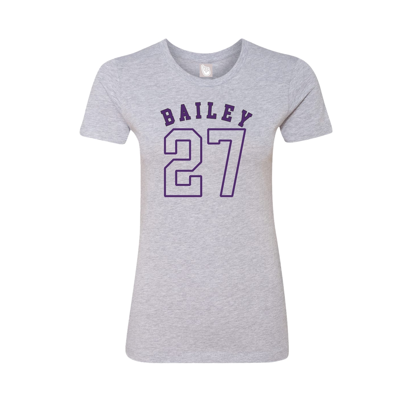 Fitted Women's Tee — Shirsey Arch in Grey