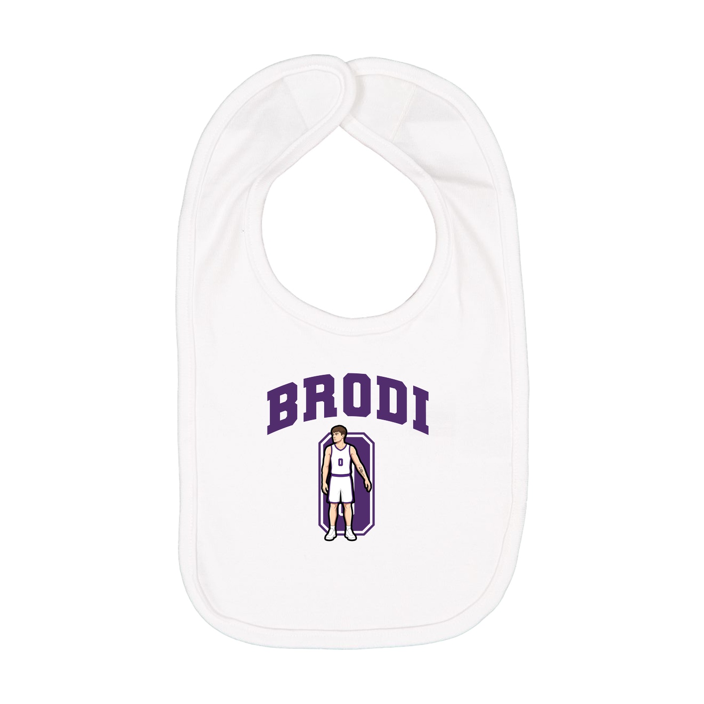 Infant Bib — Number in White