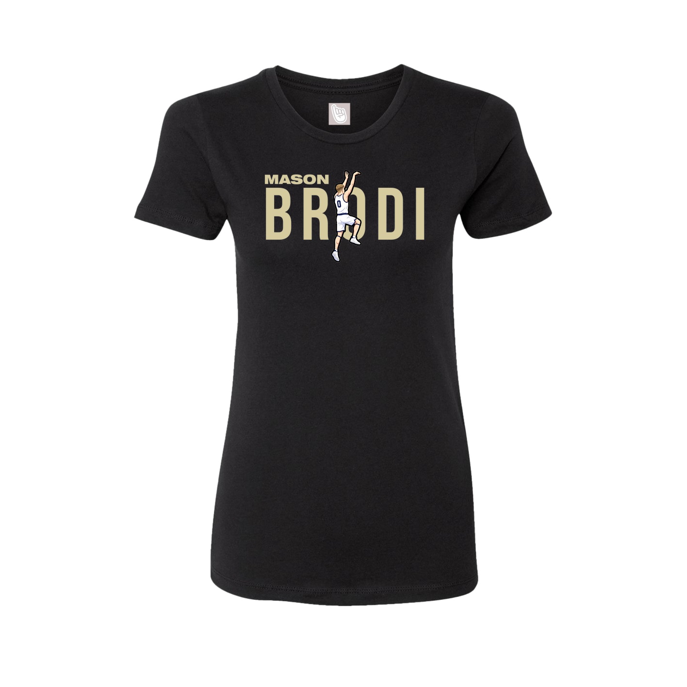 Fitted Women's Tee — Player Name in Black