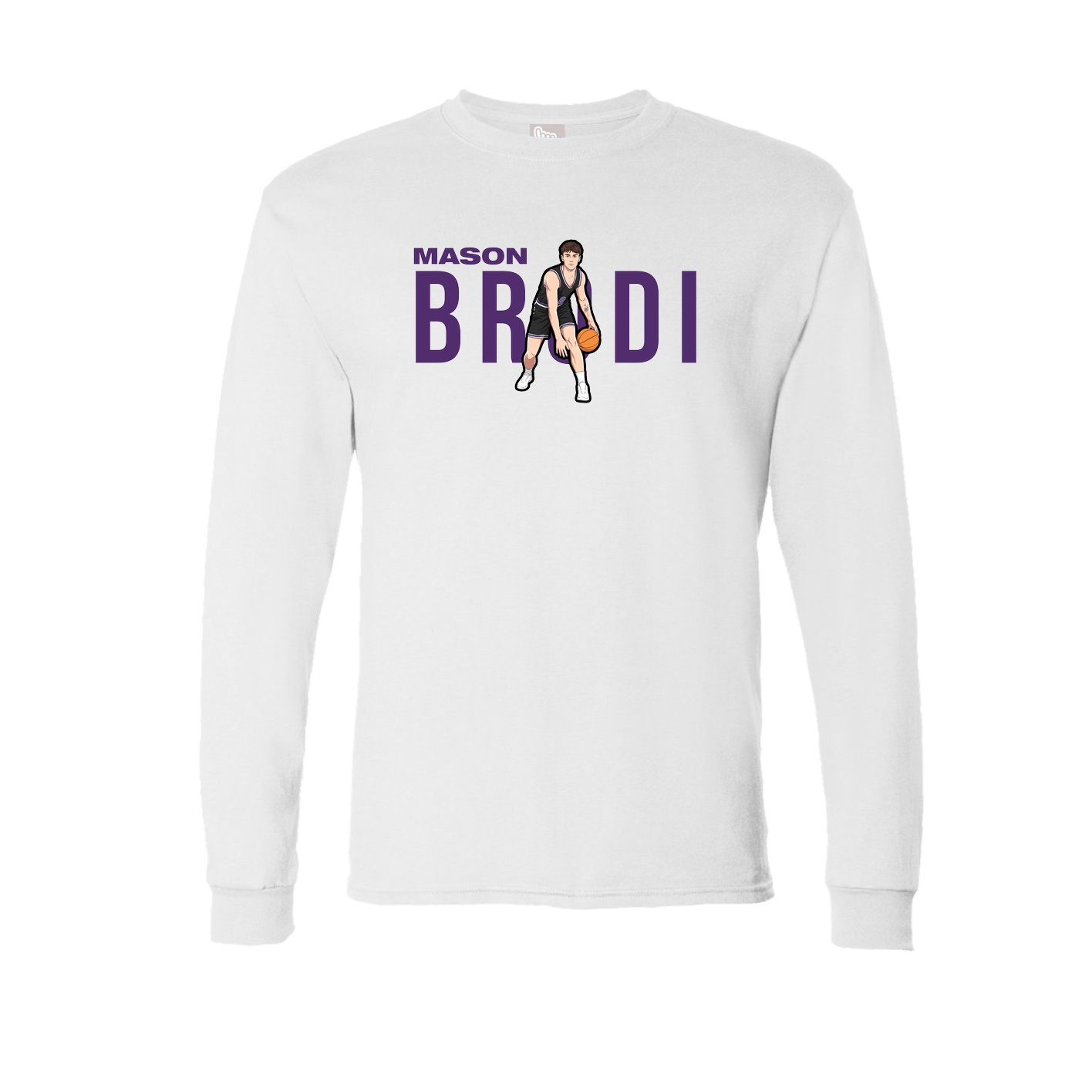 Long Sleeve Tee — Player Name in White