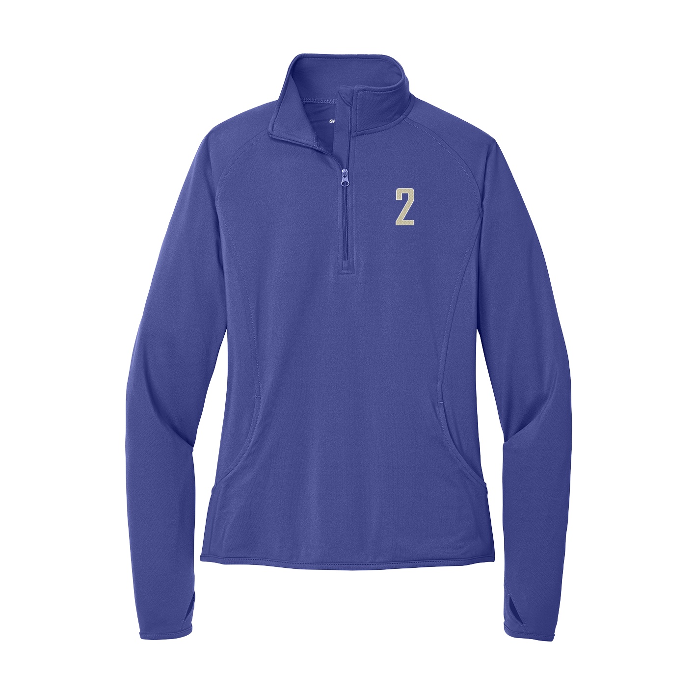 Women's Q-Zip Pullover — Front Shirsy in Purple