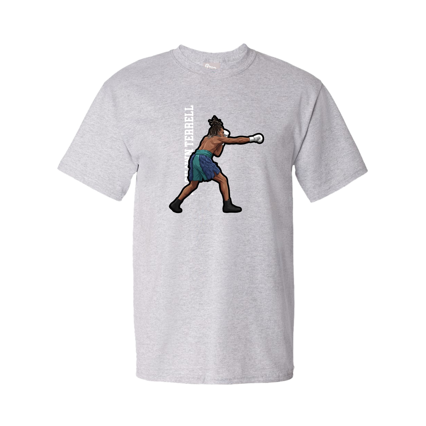 Youth Tee — Name Vertical in Grey