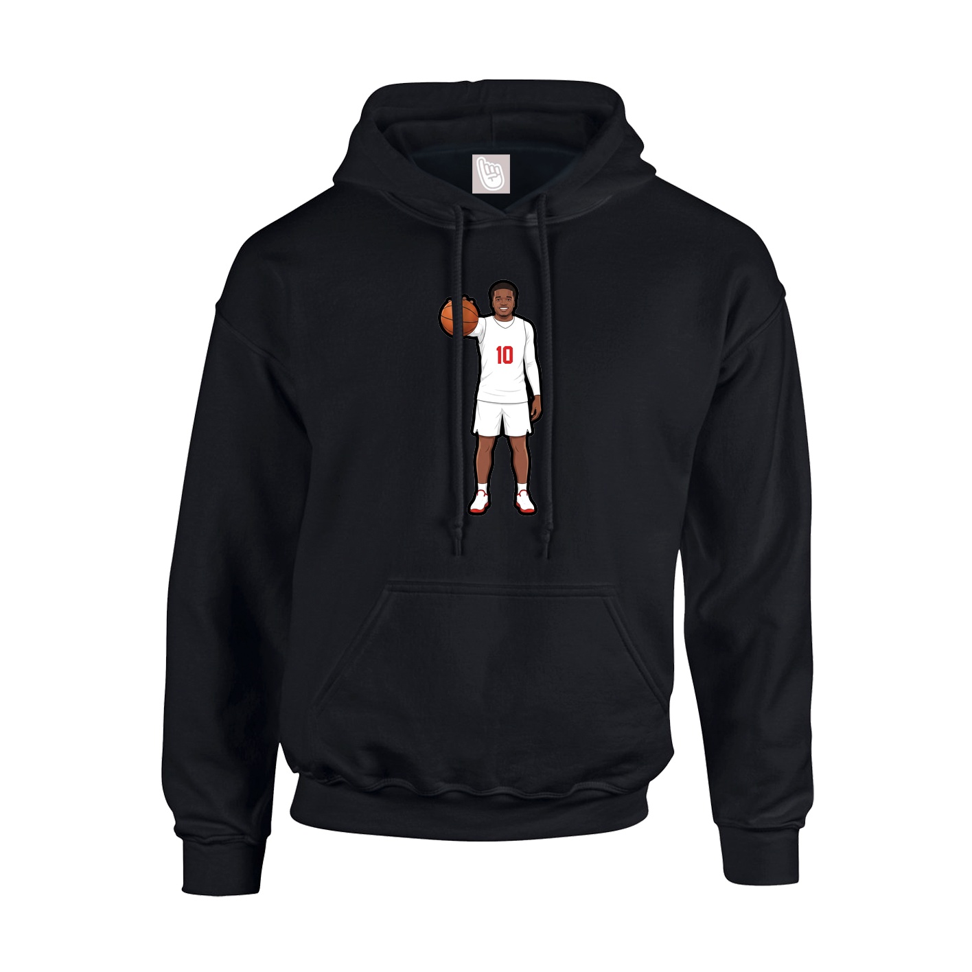 Youth Hoodie — Name Vertical in Black
