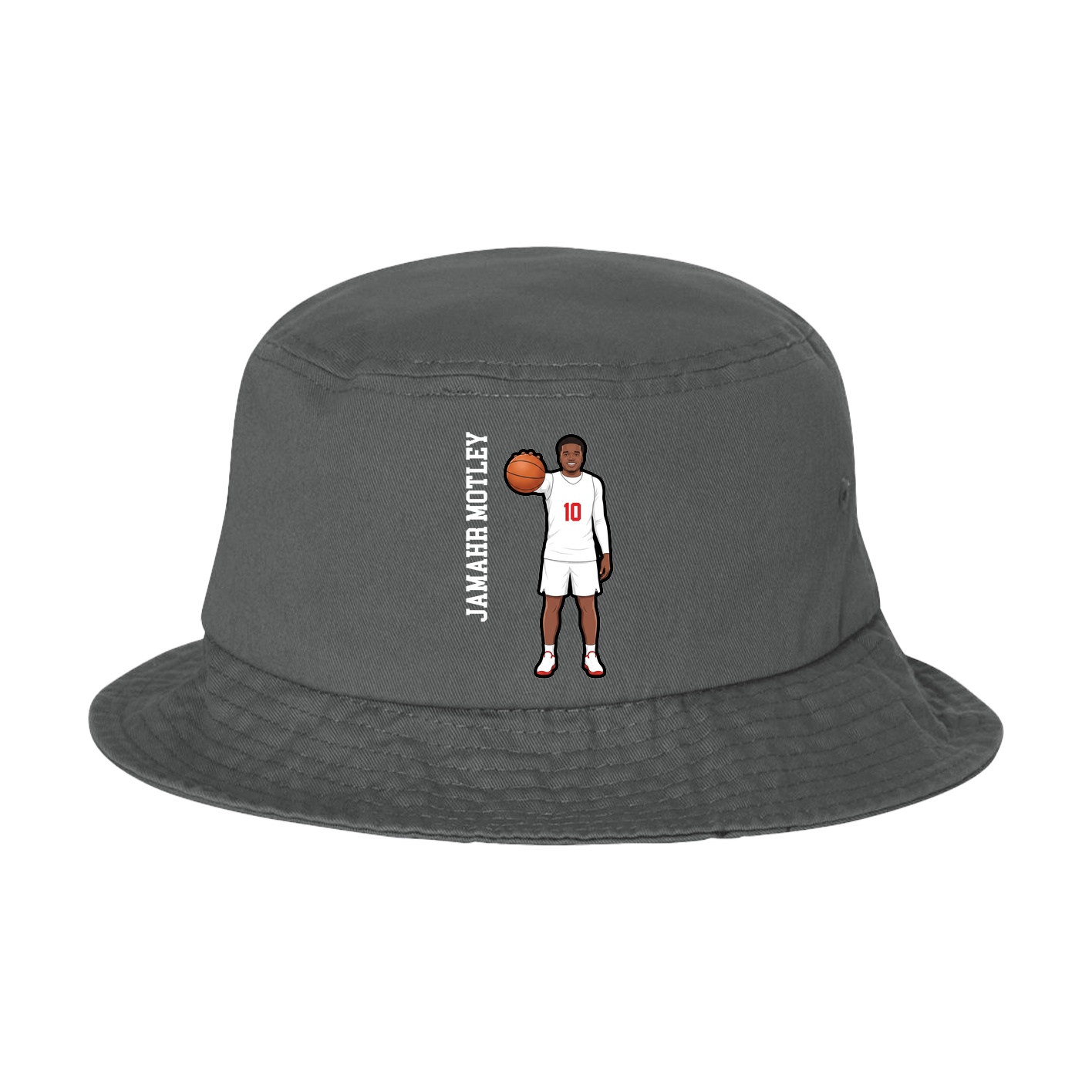 Bucket Cap — Name Vertical in Grey