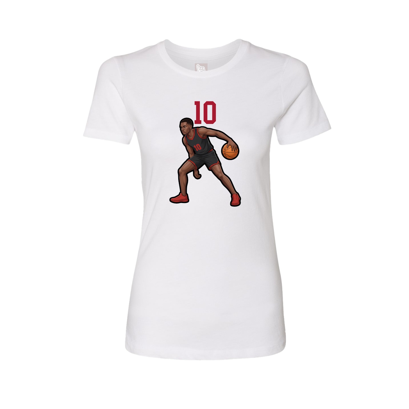 Womens Tee — Number Top in White