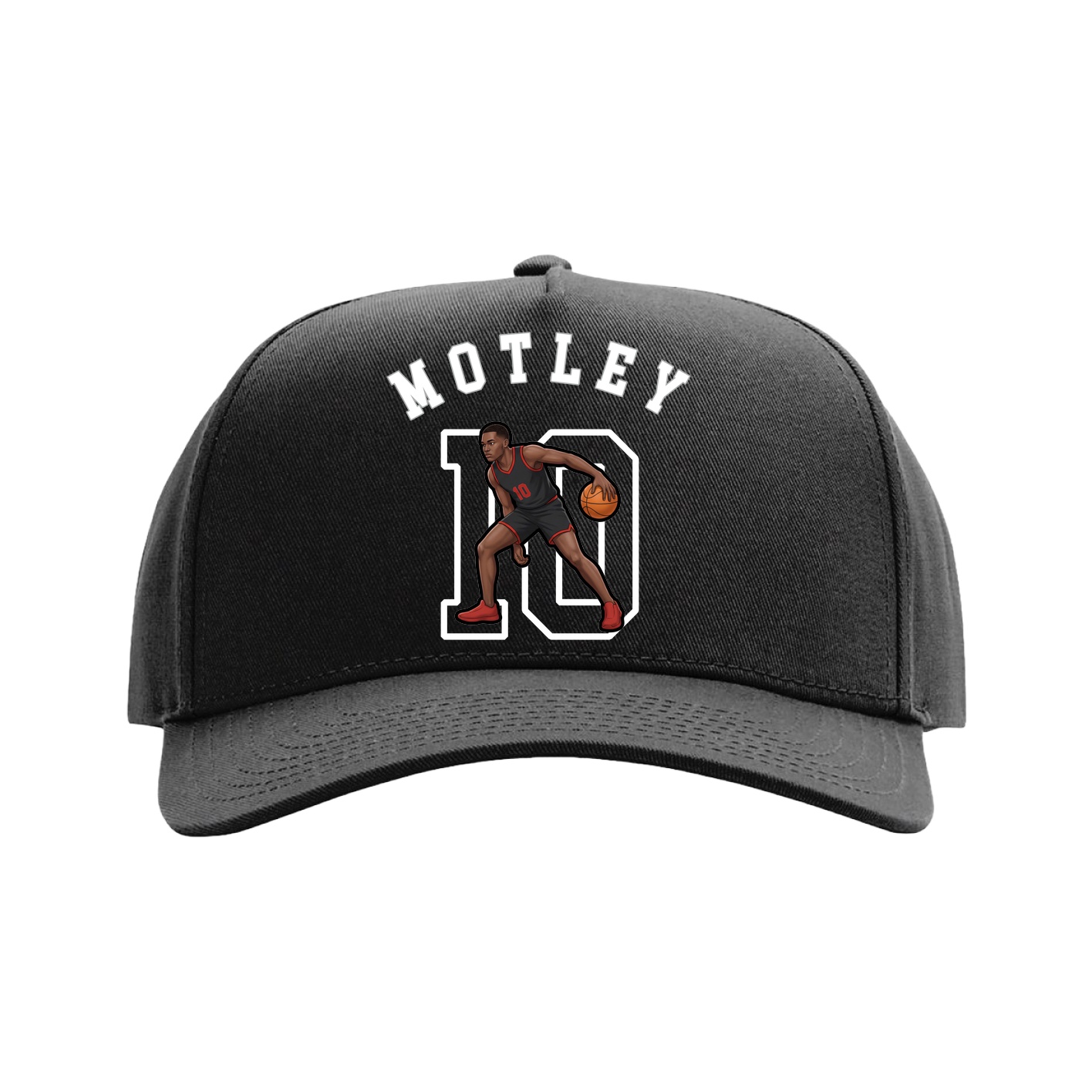 Full Fabric Five-Panel Champ Cap — Shirsey Arch in Black