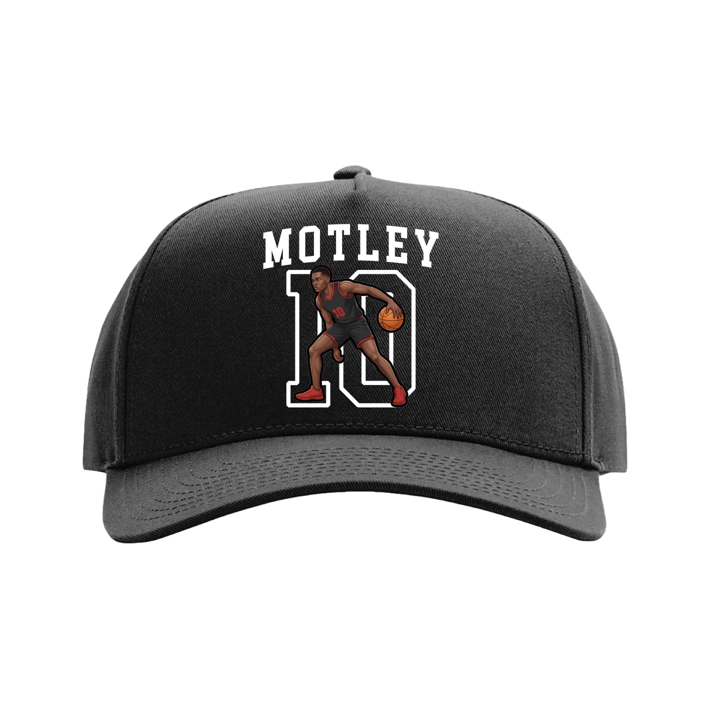 Full Fabric Five-Panel Champ Cap — Shirsey in Black