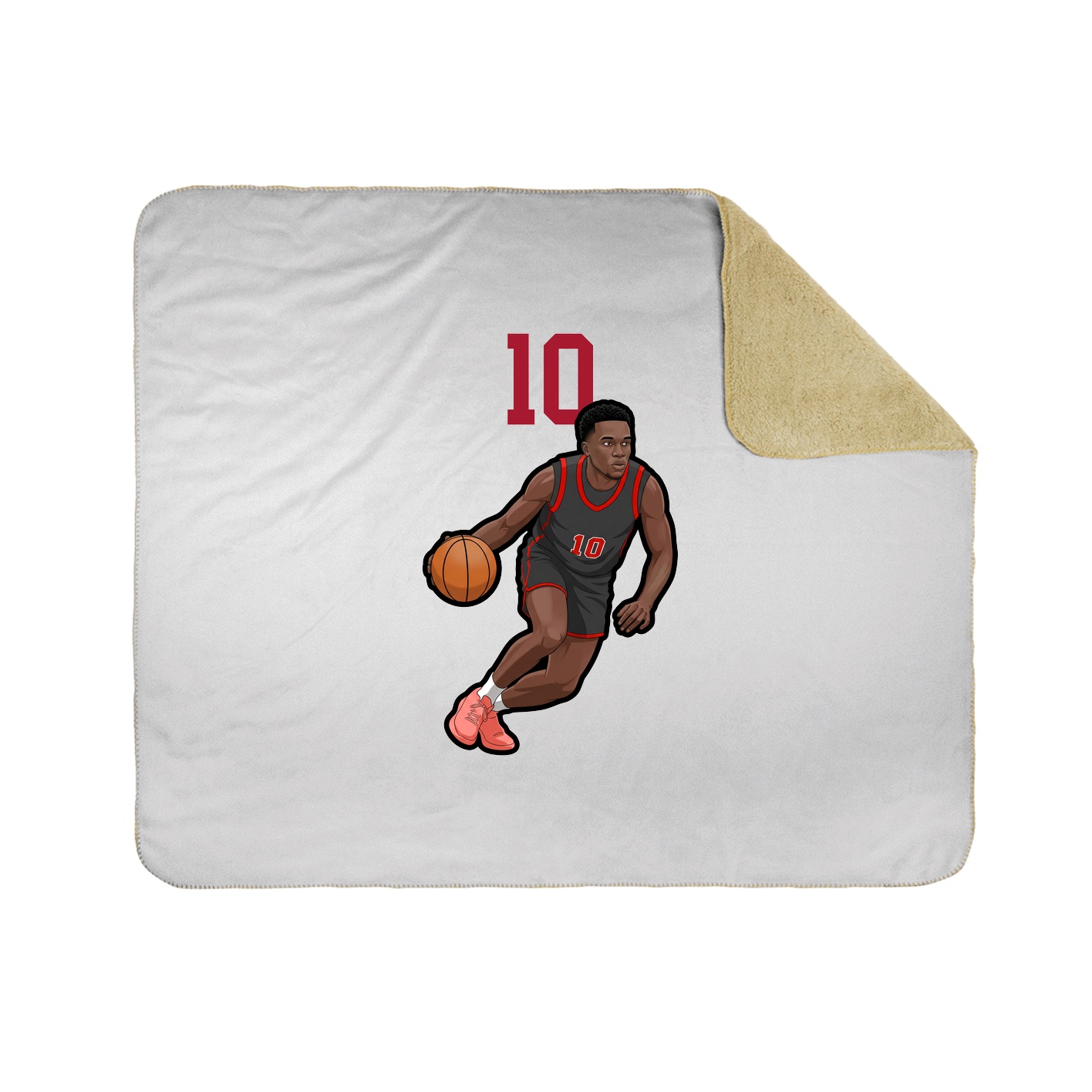 Throw Blanket — Number Top in White