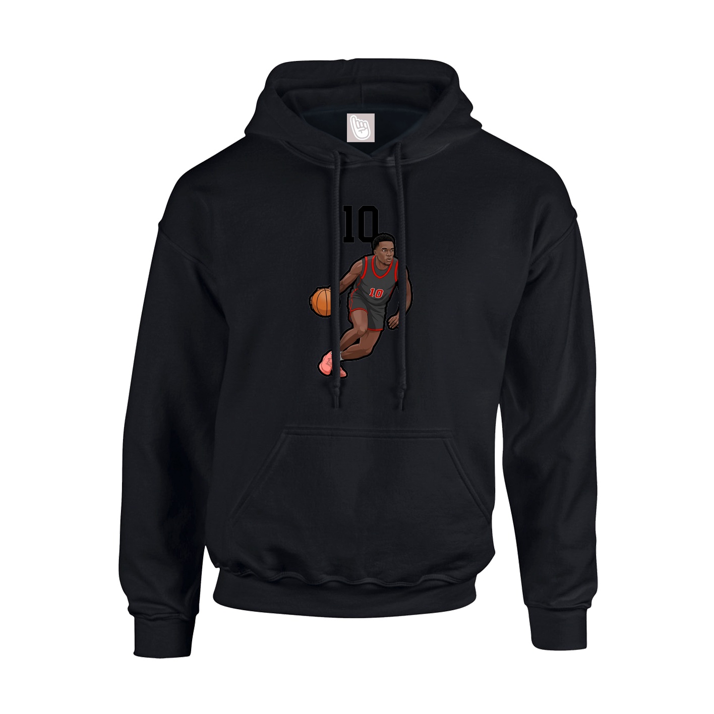 Youth Hoodie — Number Top in Black