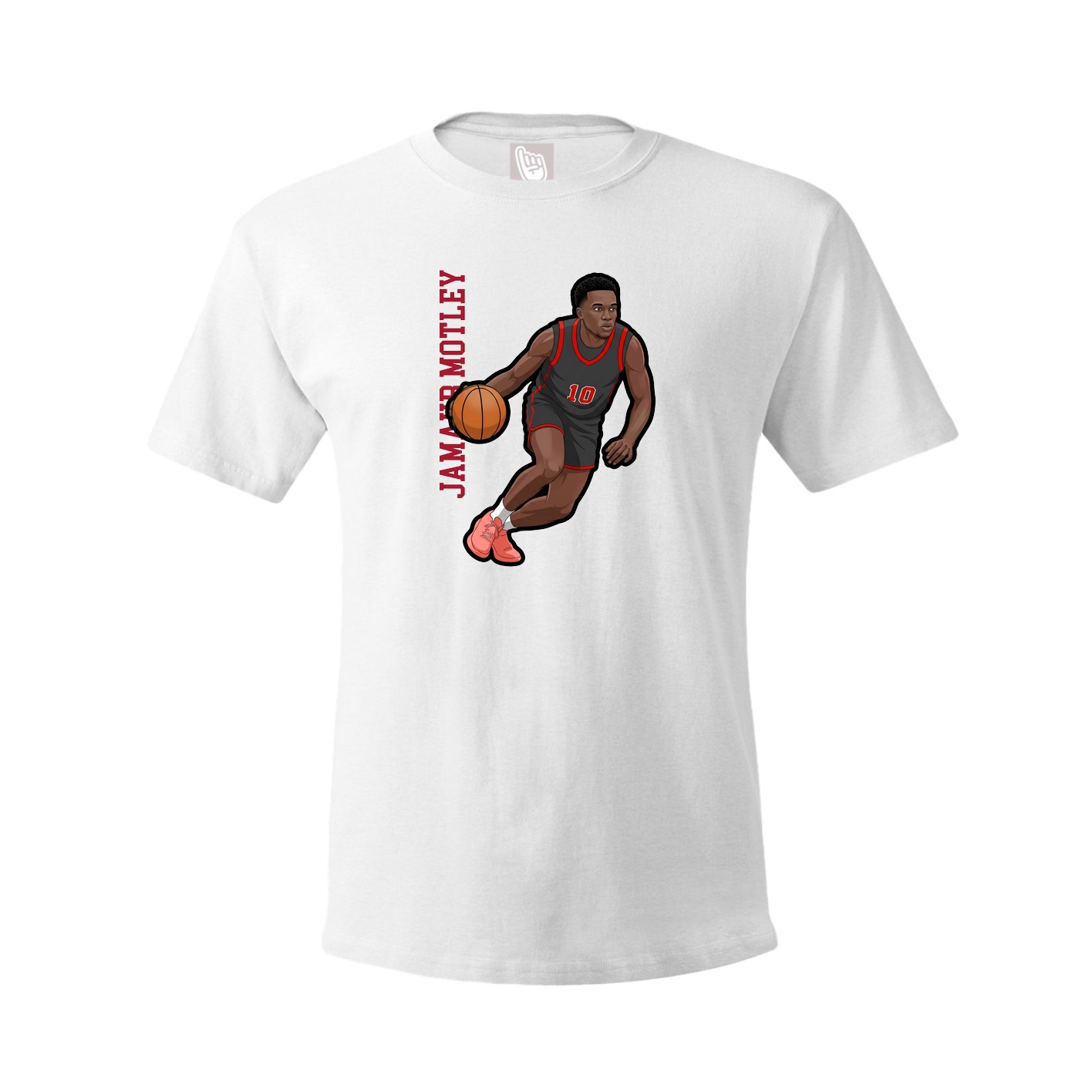 Youth Tee — Name Vertical in White