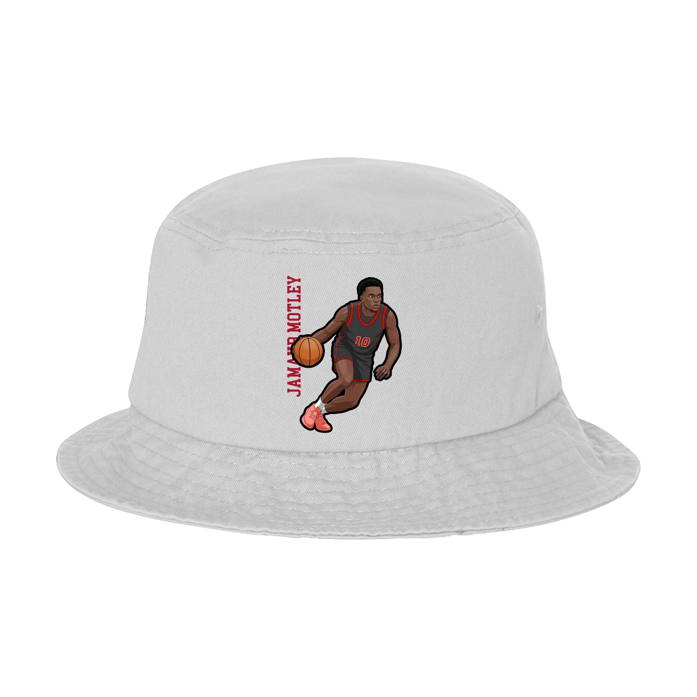 Bucket Cap — Name Vertical in White