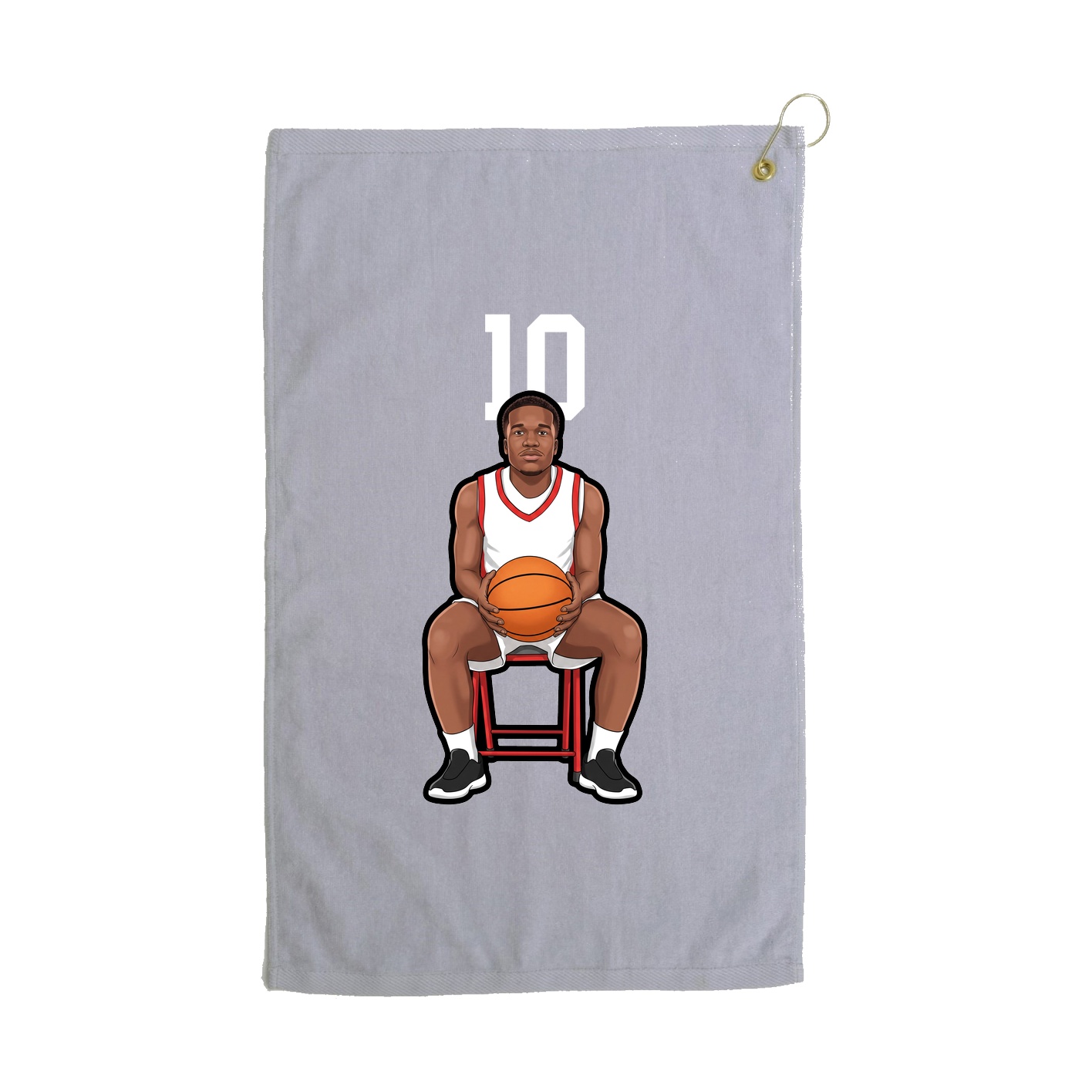 Golf Towel — Number Top in Grey