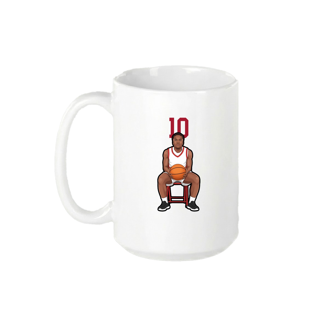 15oz Coffee Mug — Number Top in White
