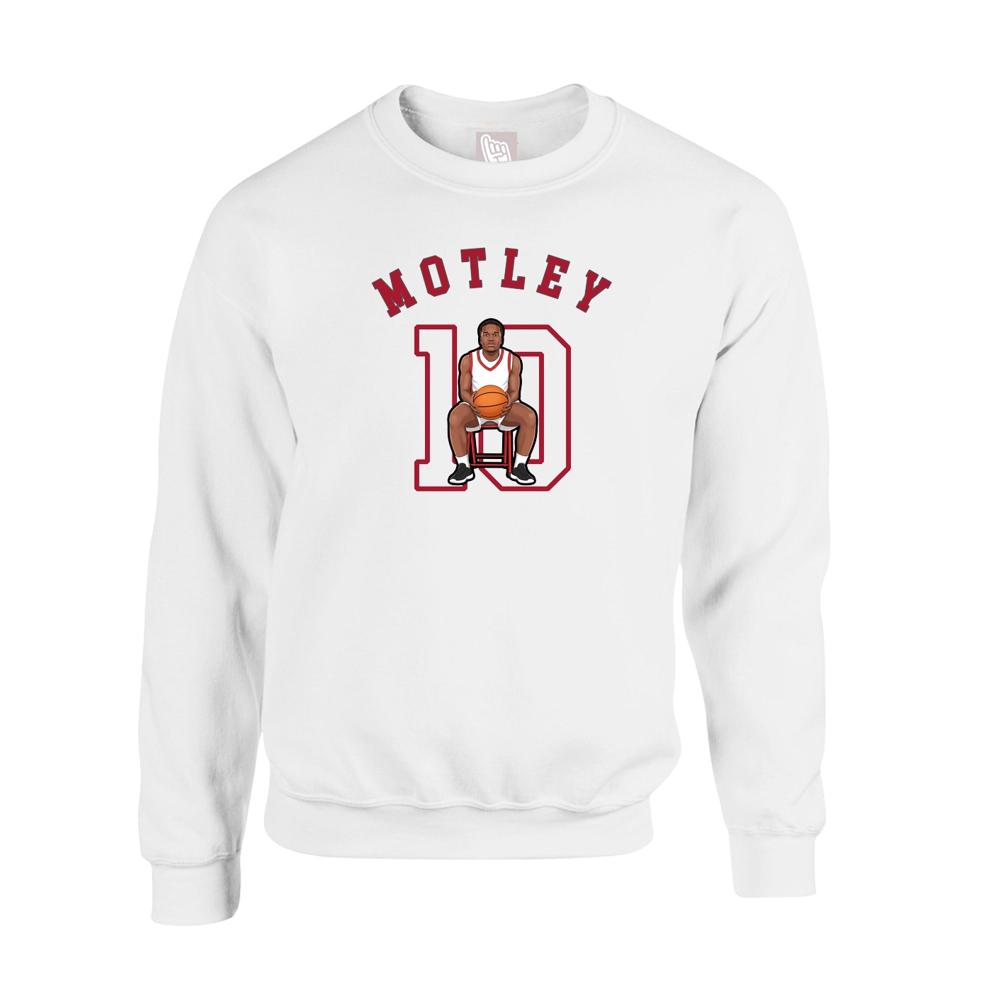 Fleece Crew — Shirsey Arch in White