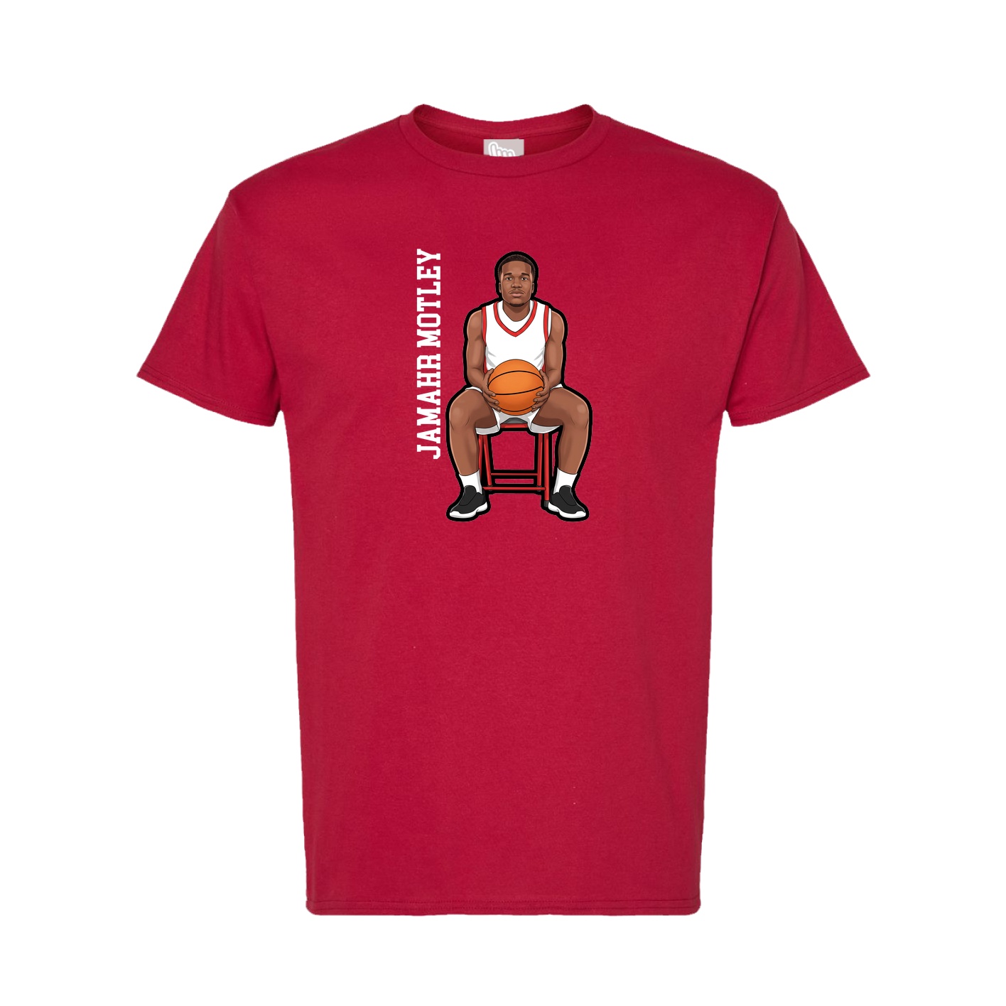 Tee — Name Vertical in Crimson
