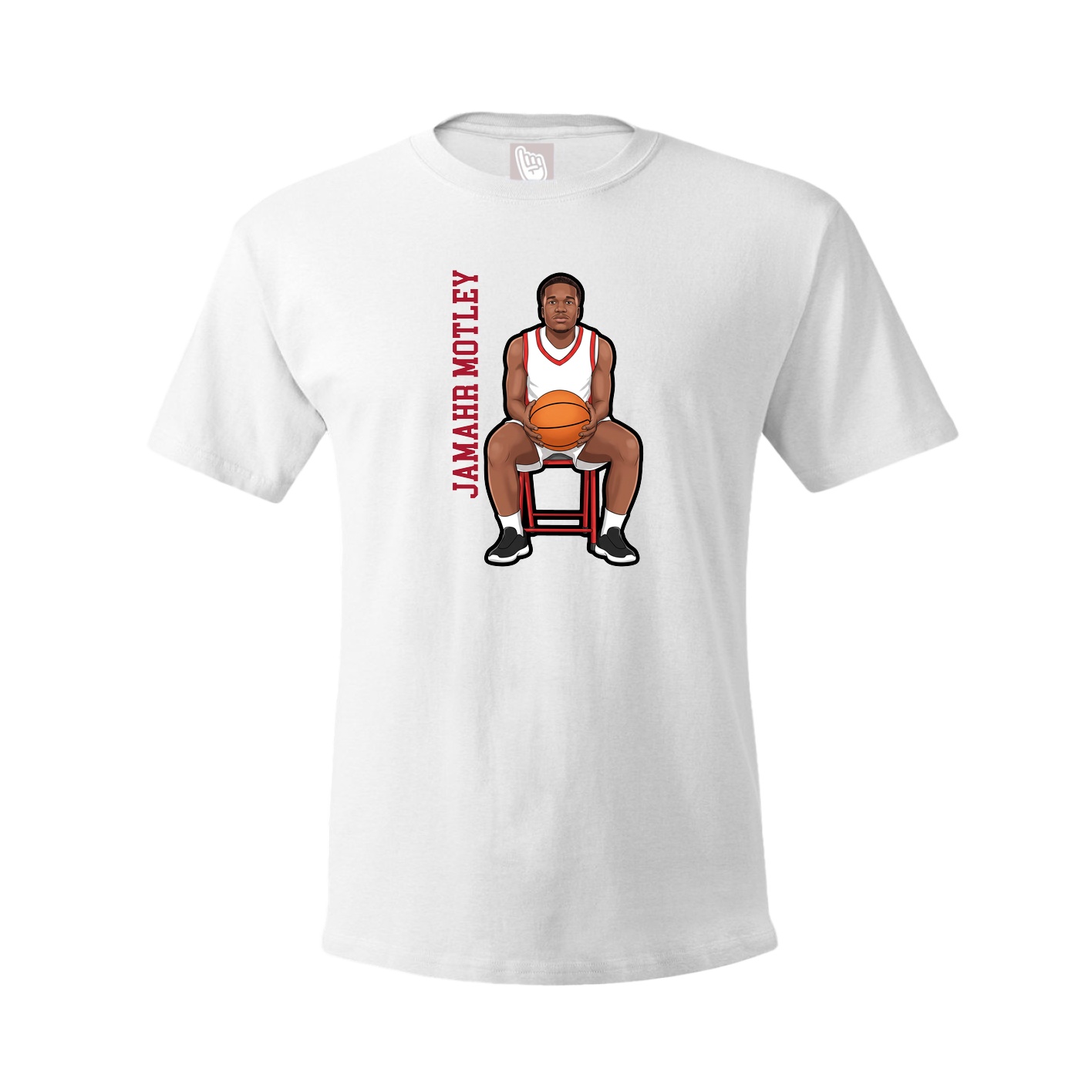 Tee — Name Vertical in White