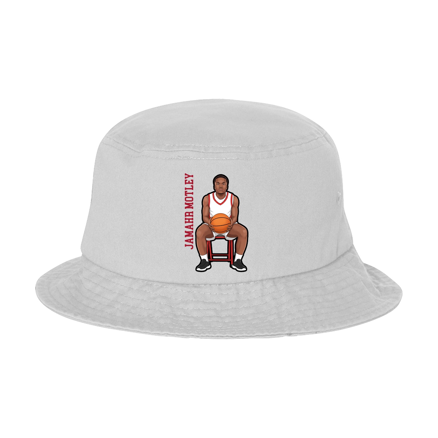 Bucket Cap — Name Vertical in White
