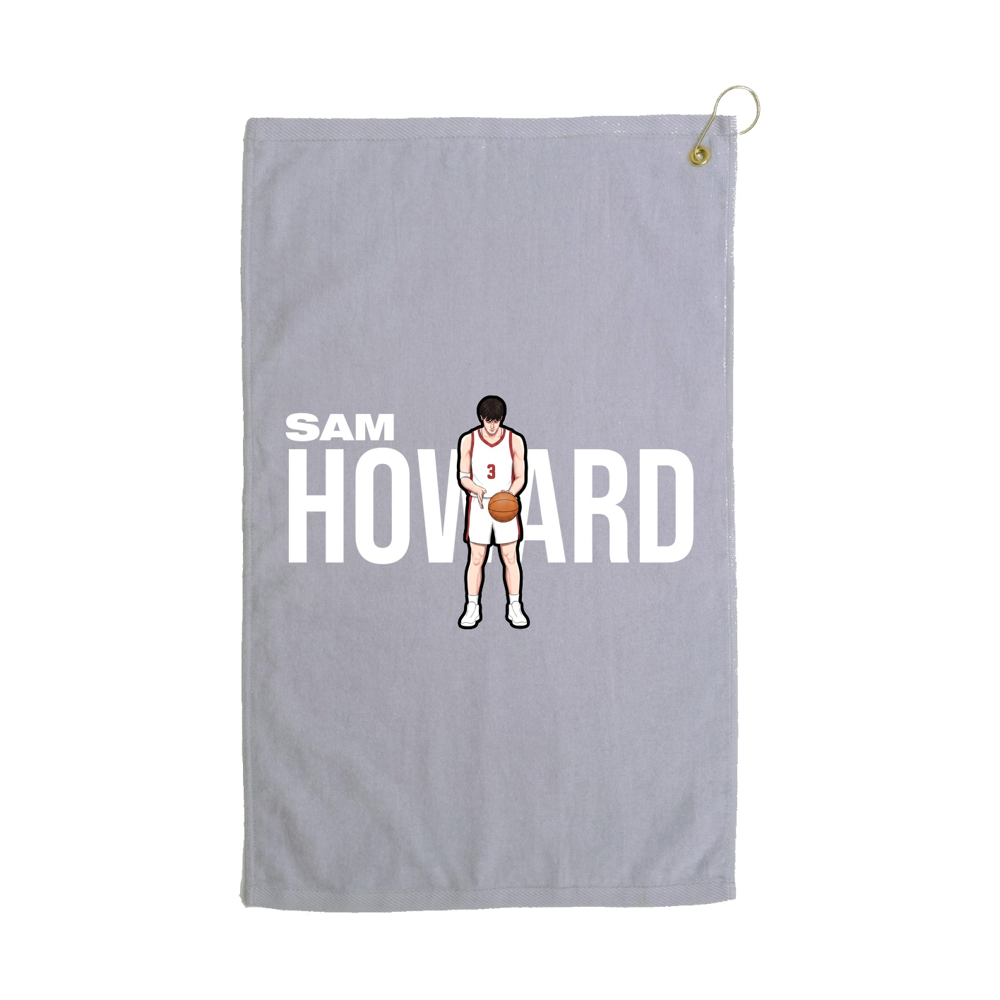 Golf Towel — Player Name in Grey