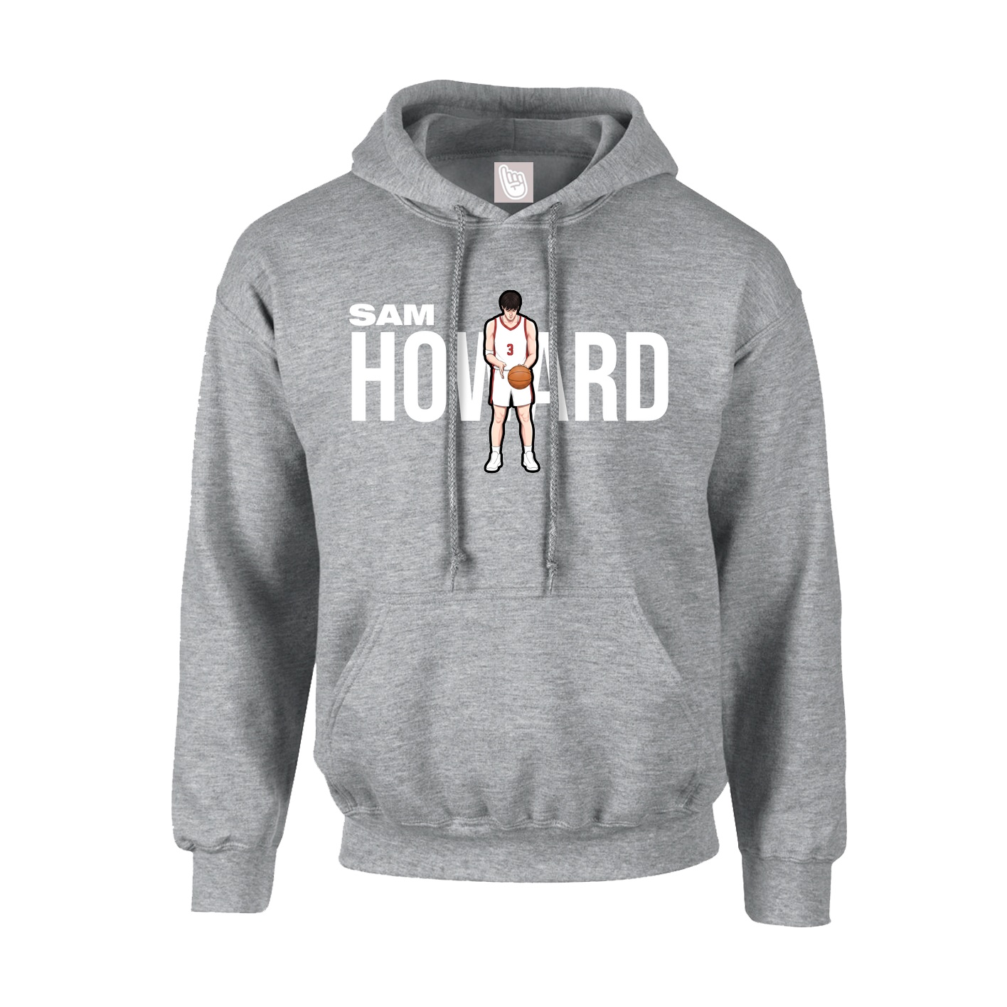 Hoodie — Player Name in Grey