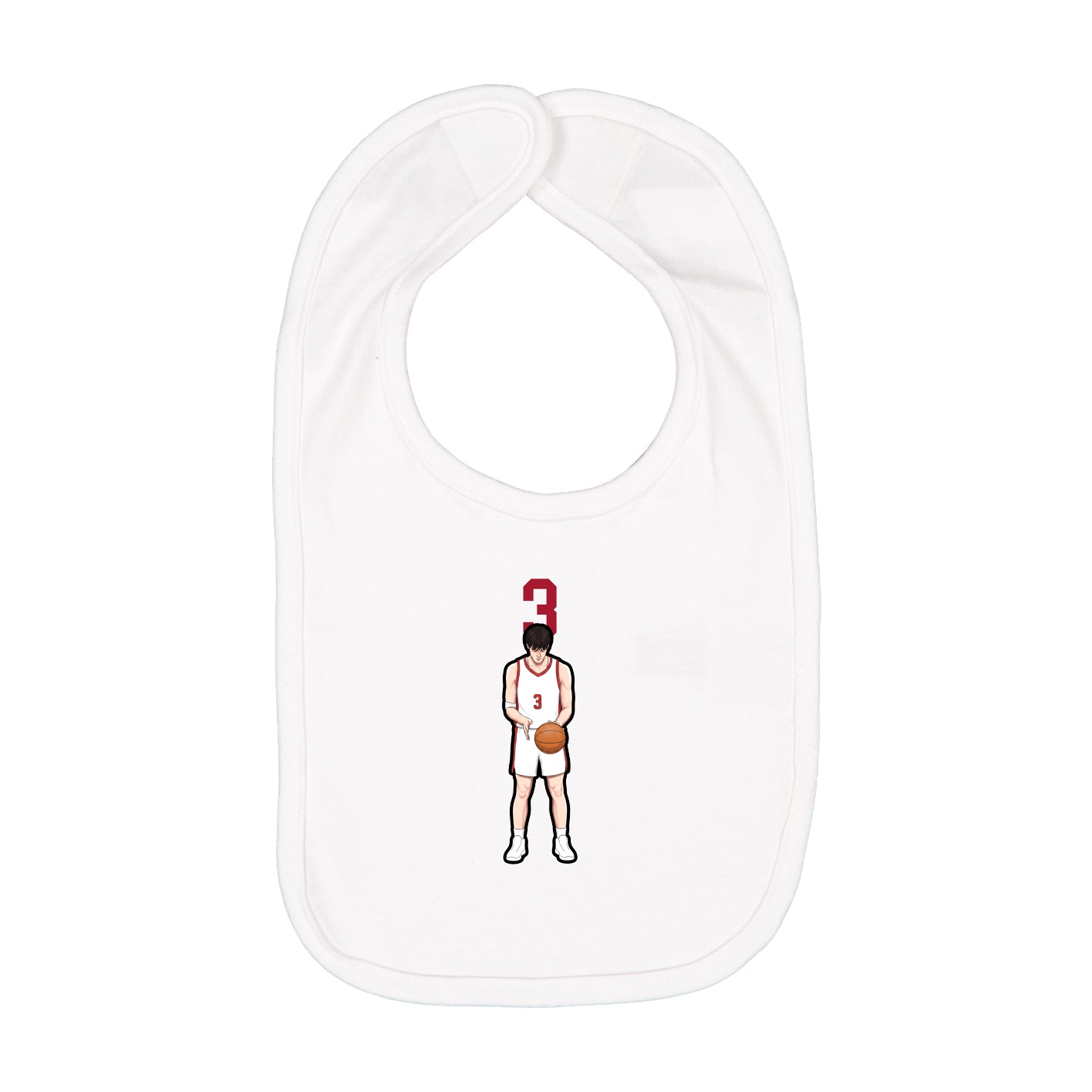 Infant Bib — Number Top in White