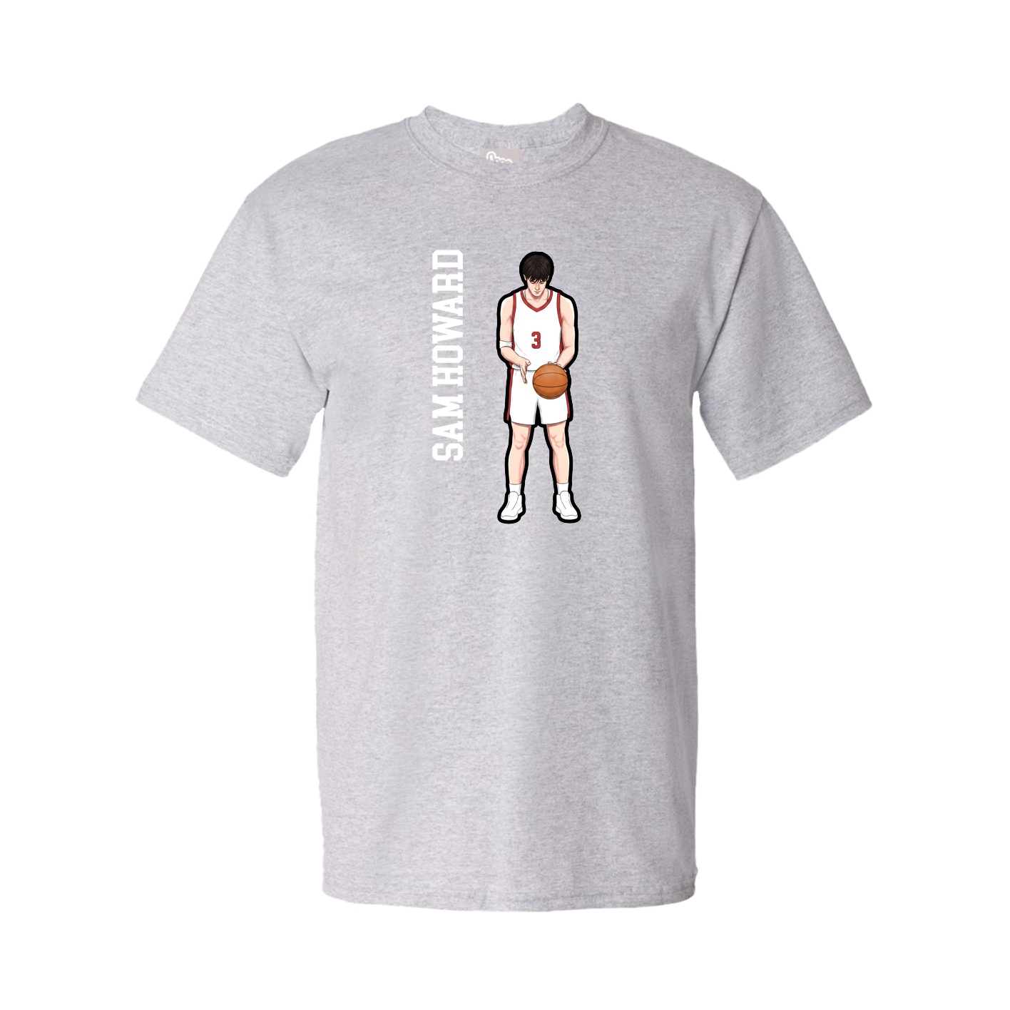 Youth Tee — Name Vertical in Grey
