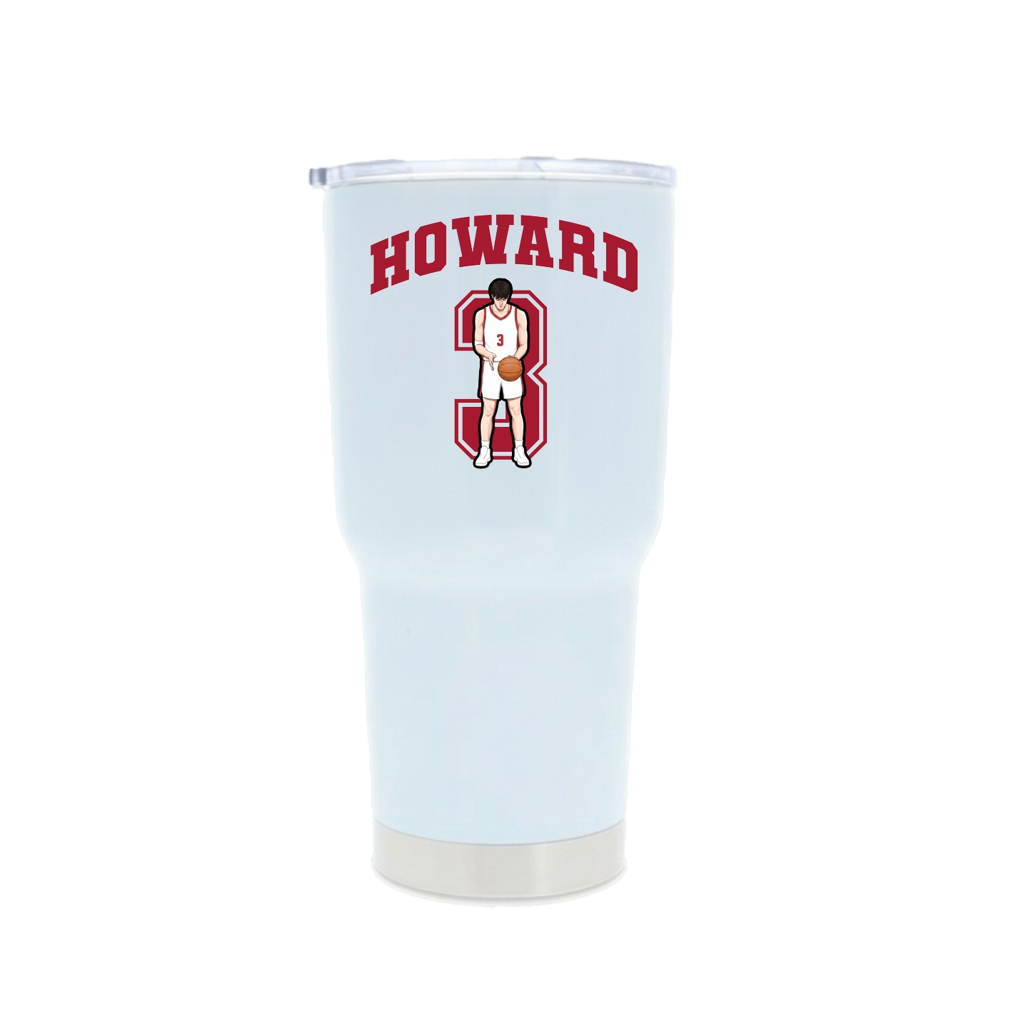 30oz Stainless Steel Tumbler — Number in White