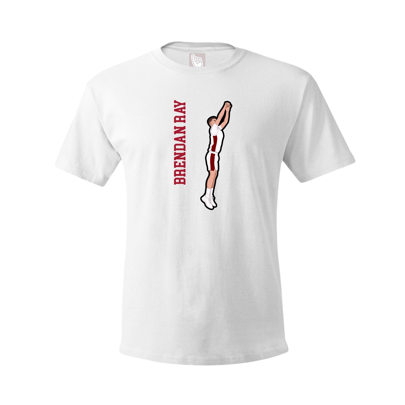 Youth Tee — Name Vertical in White