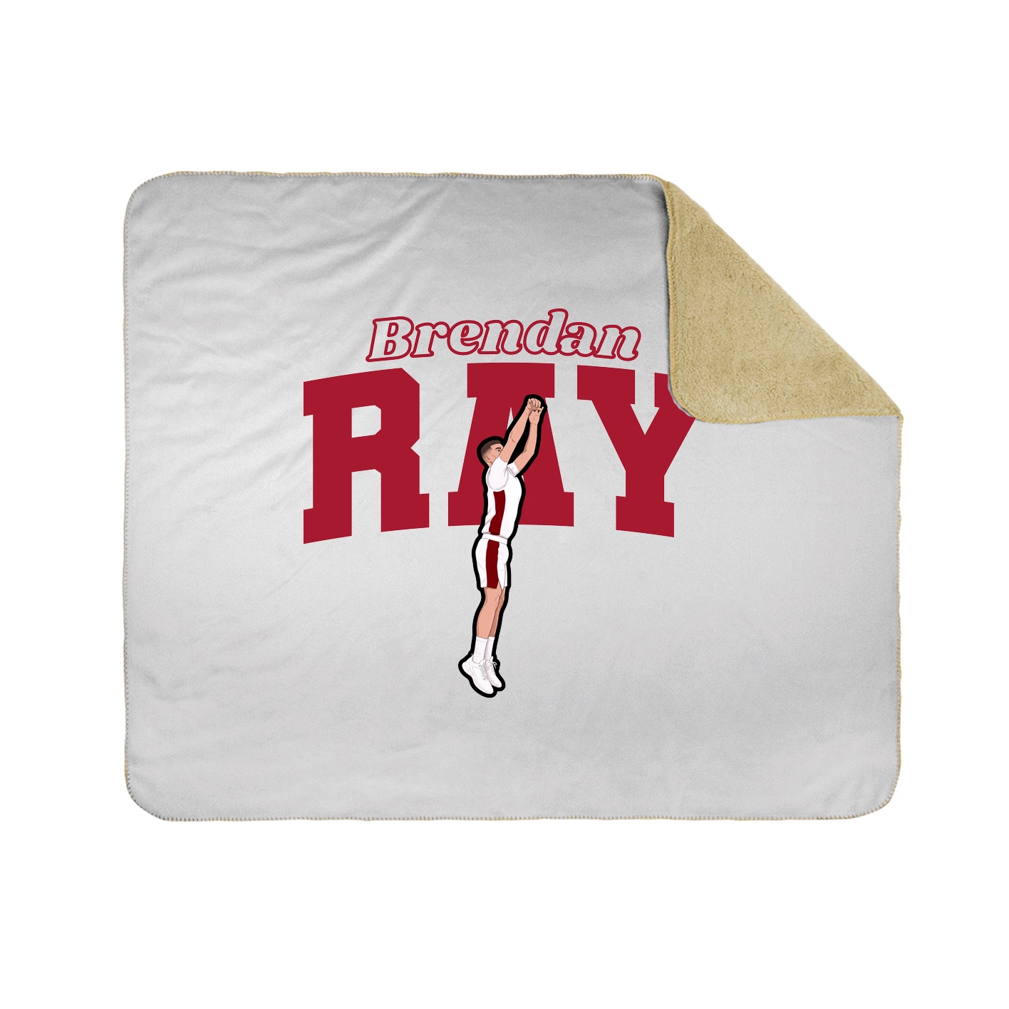 Throw Blanket — Name Arch in White