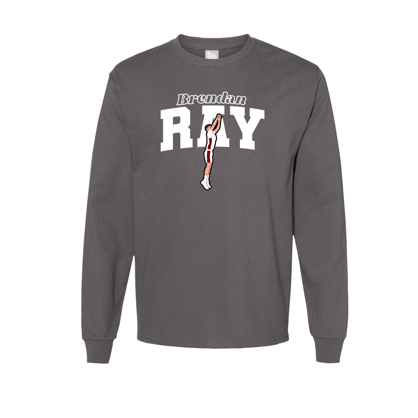 Long Sleeve Tee — Name Arch in Grey