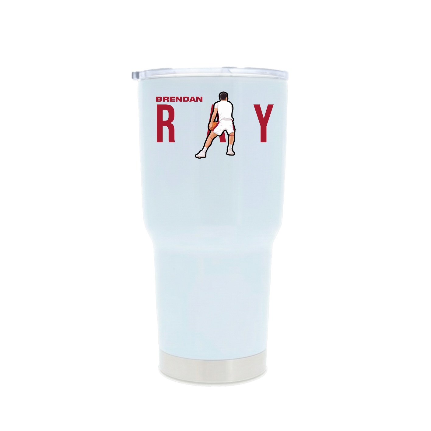 30oz Stainless Steel Tumbler — Player Name in White