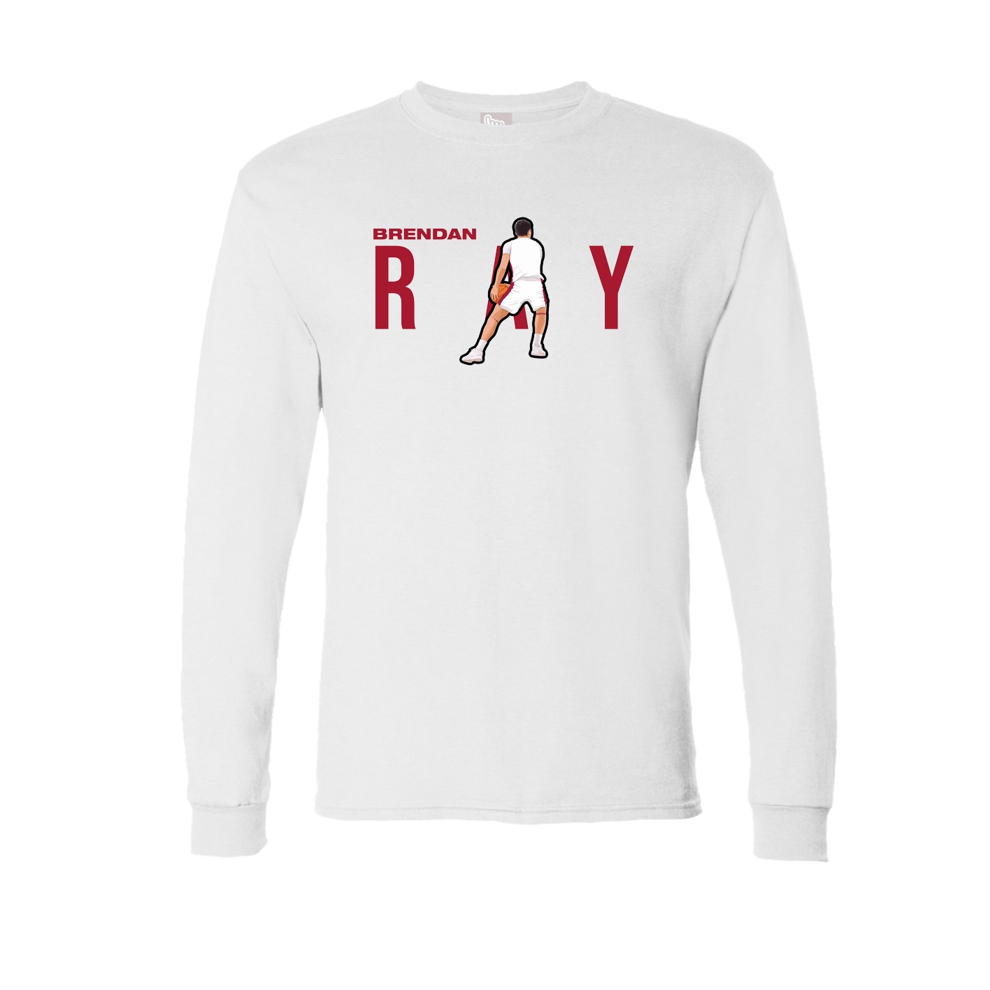 Long Sleeve Tee — Player Name in White