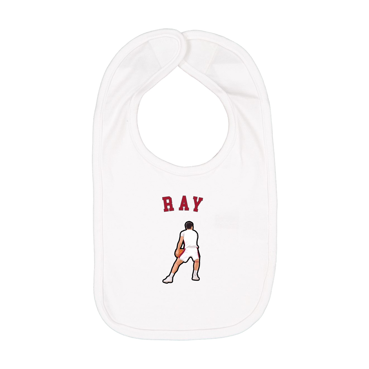 Infant Bib — Shirsey Arch in White
