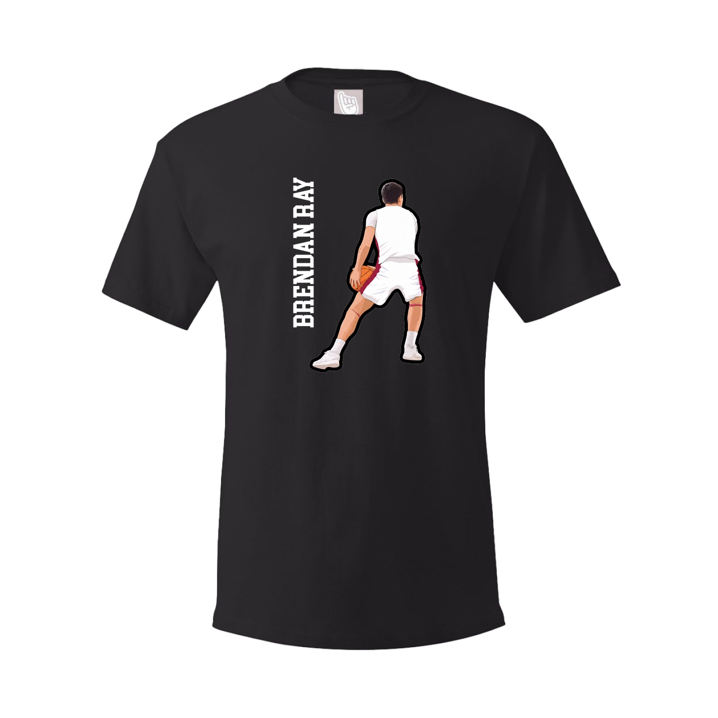 Youth Tee — Name Vertical in Black