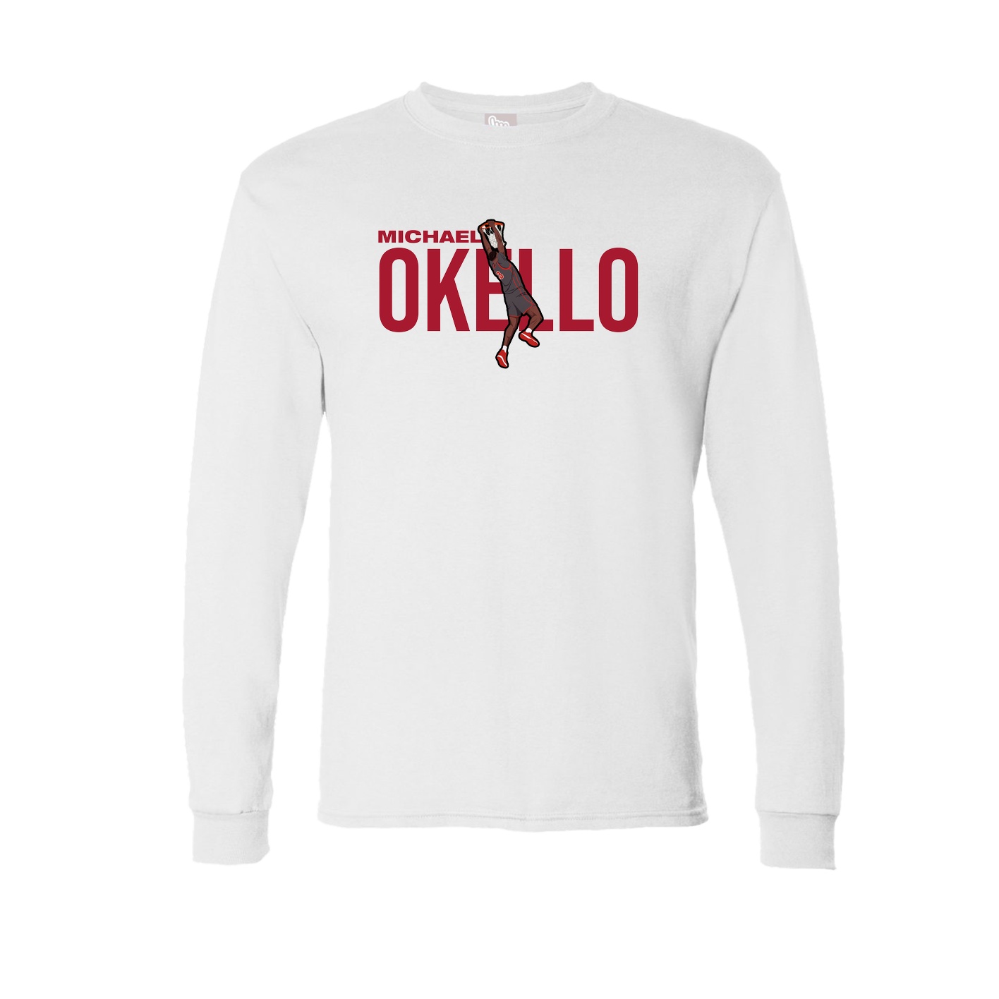 Long Sleeve Tee — Player Name in White