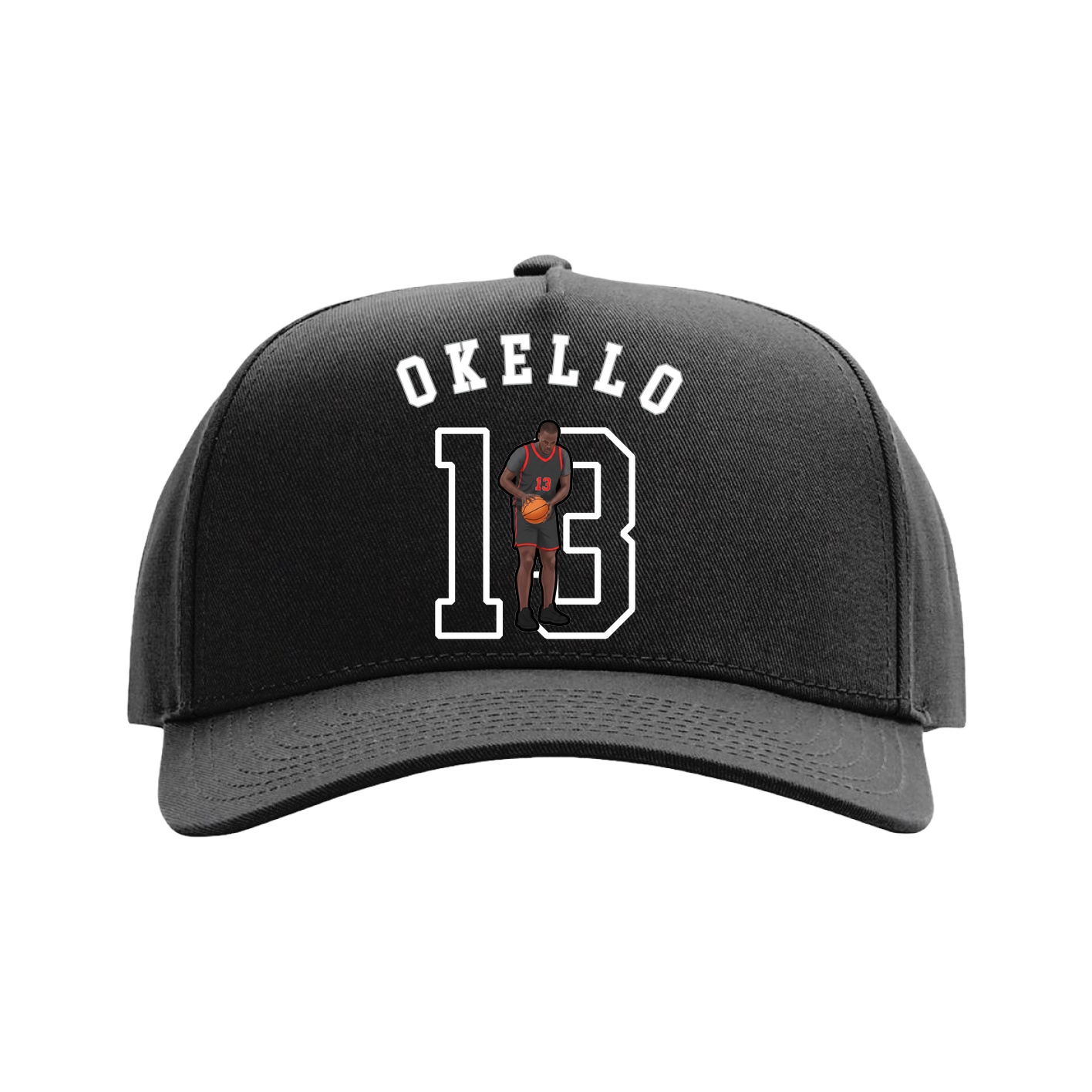 Full Fabric Five-Panel Champ Cap — Shirsey Arch in Black