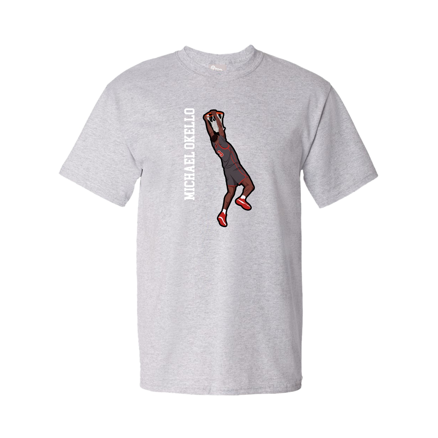 Youth Tee — Name Vertical in Grey