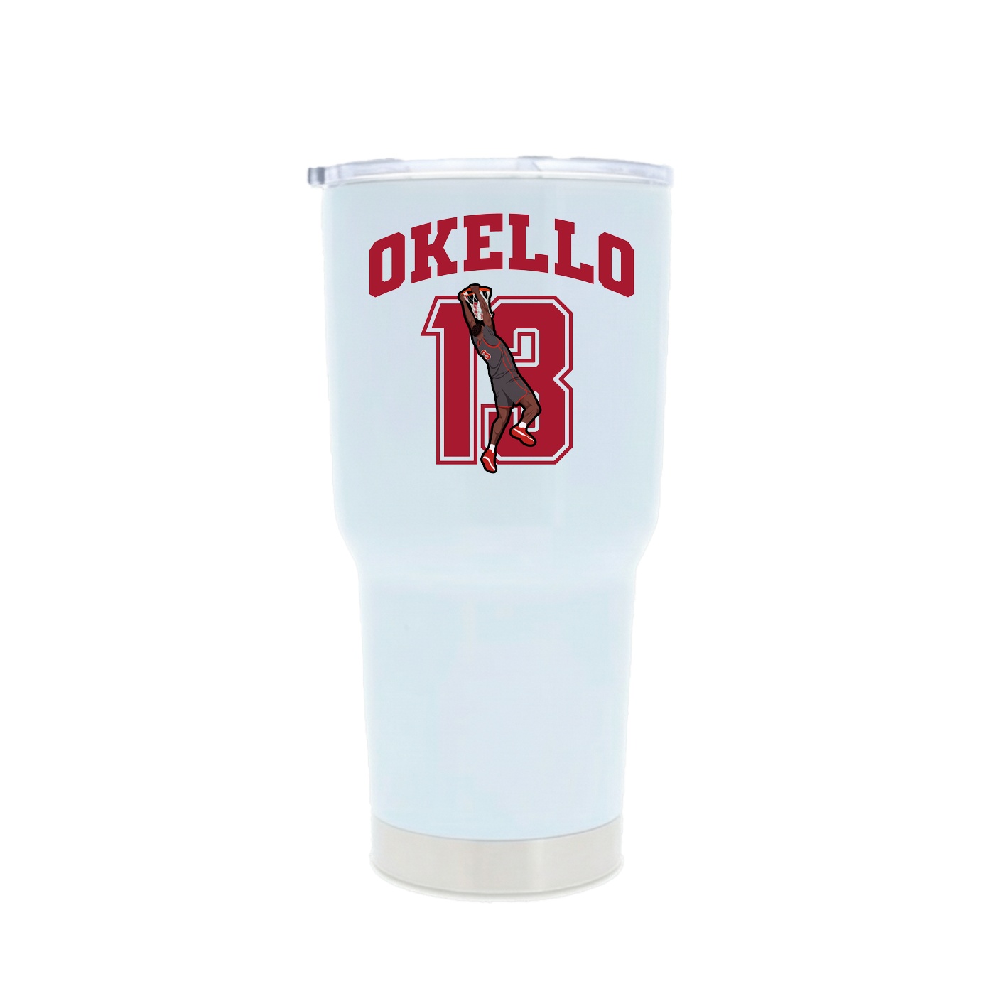 30oz Stainless Steel Tumbler — Number in White